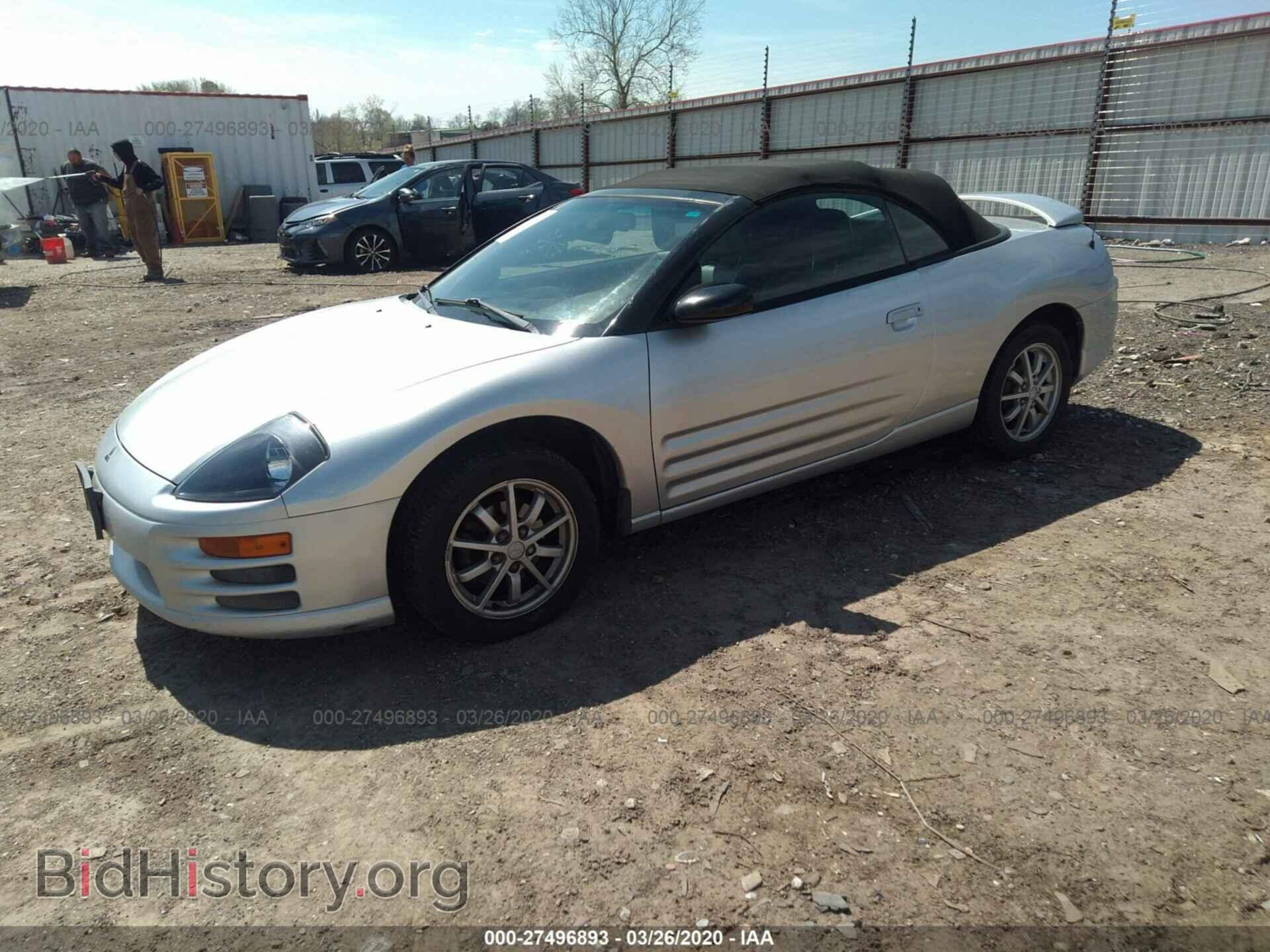 2002 MITSUBISHI ECLIPSE - VIN: 4A3AE45G62E052450 - Фото 2