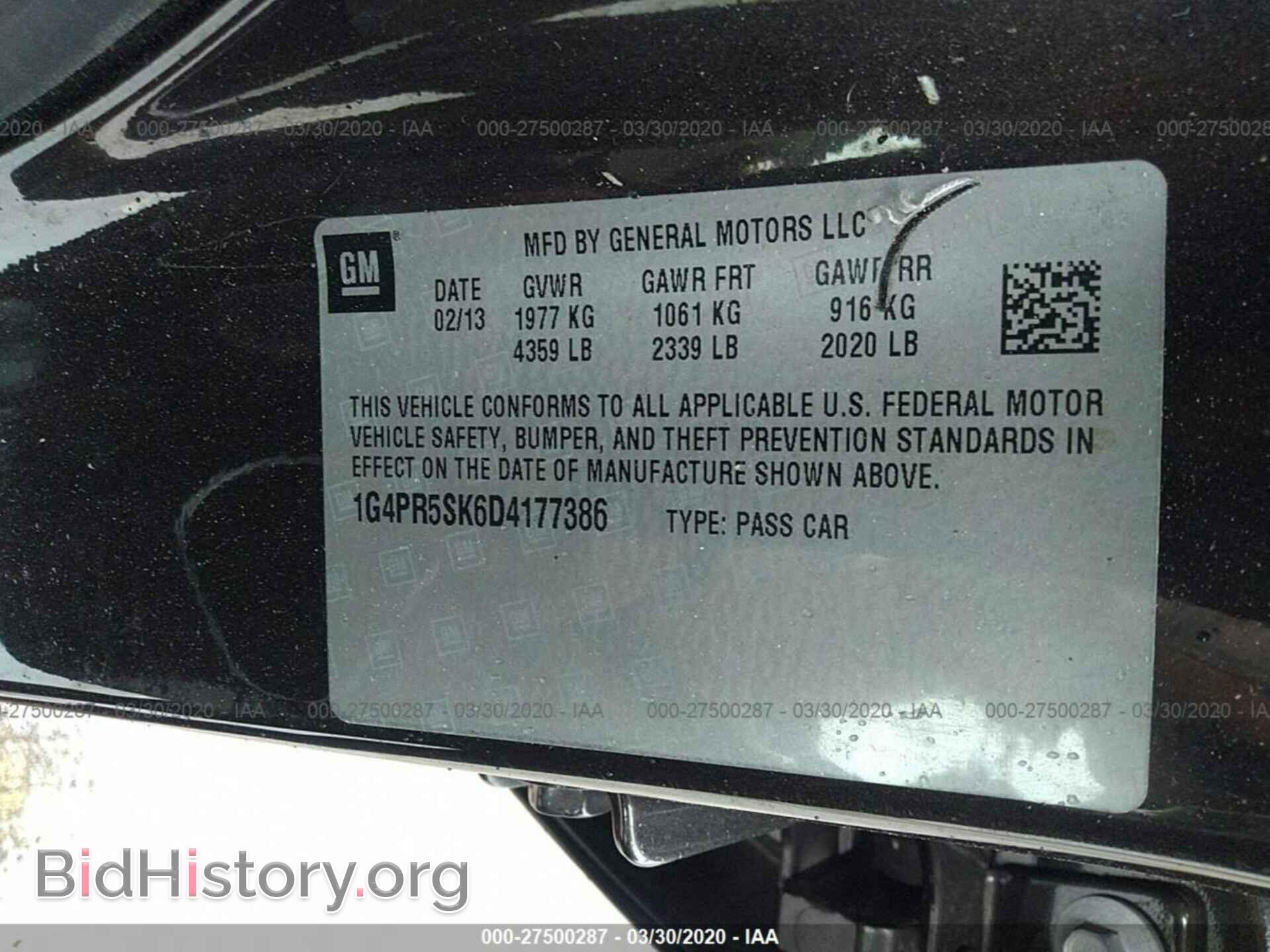 2013 BUICK VERANO - VIN: 1G4PR5SK6D4177386 - Фото 9
