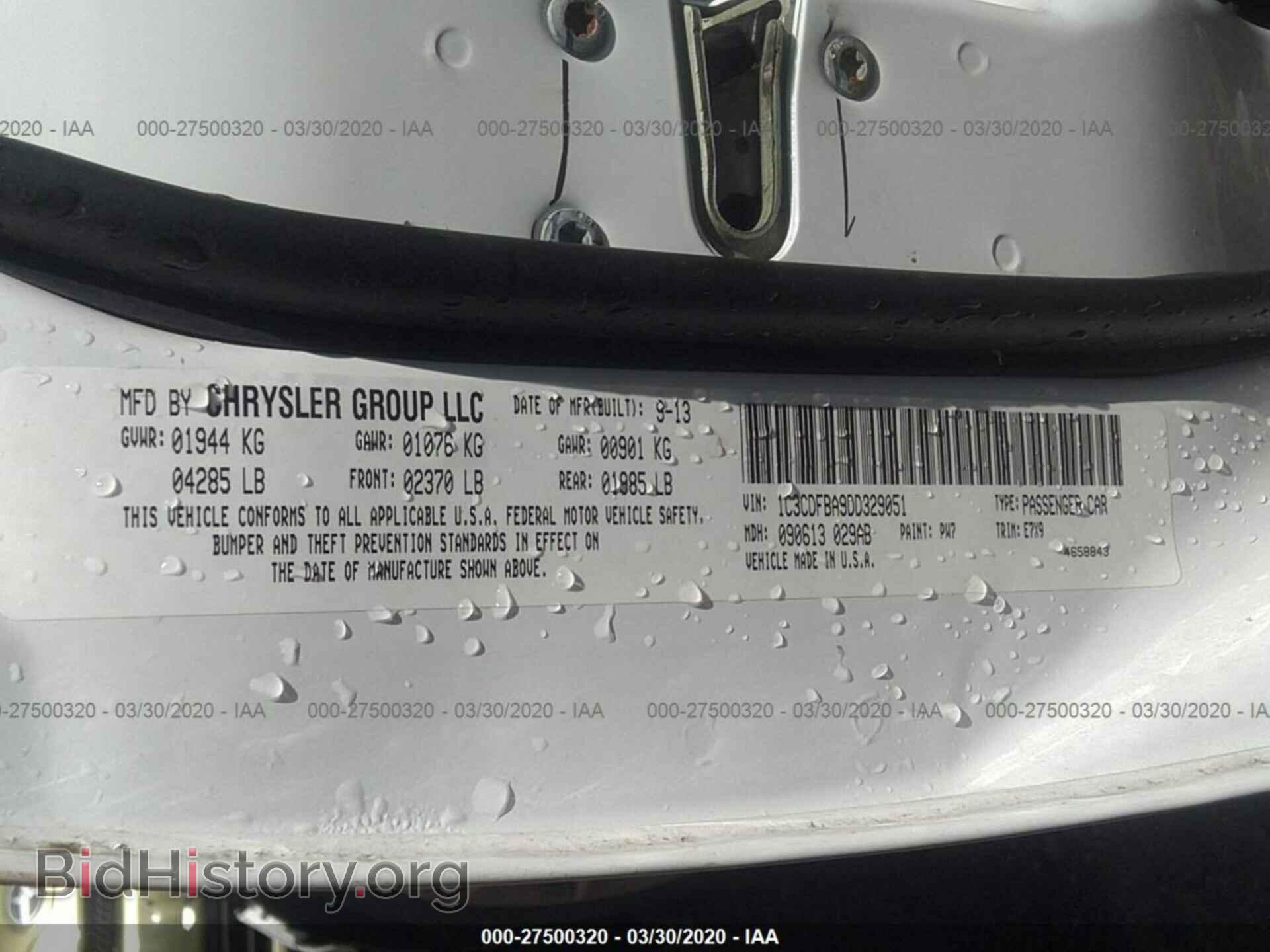 2013 DODGE DART - VIN: 1C3CDFBA9DD329051 - Photo 9