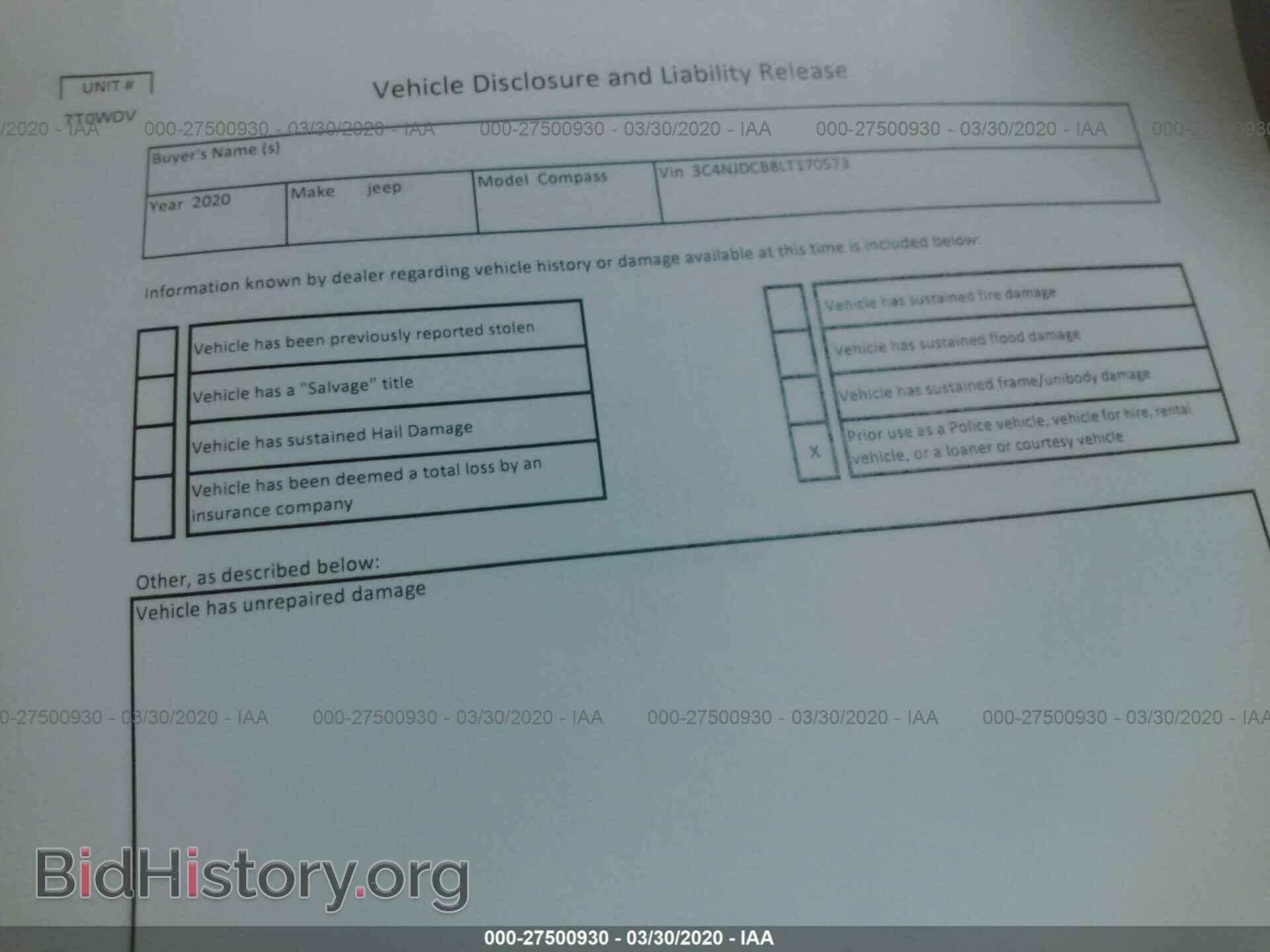 2020 JEEP COMPASS - VIN: 3C4NJDCB8LT170573 - Photo 6