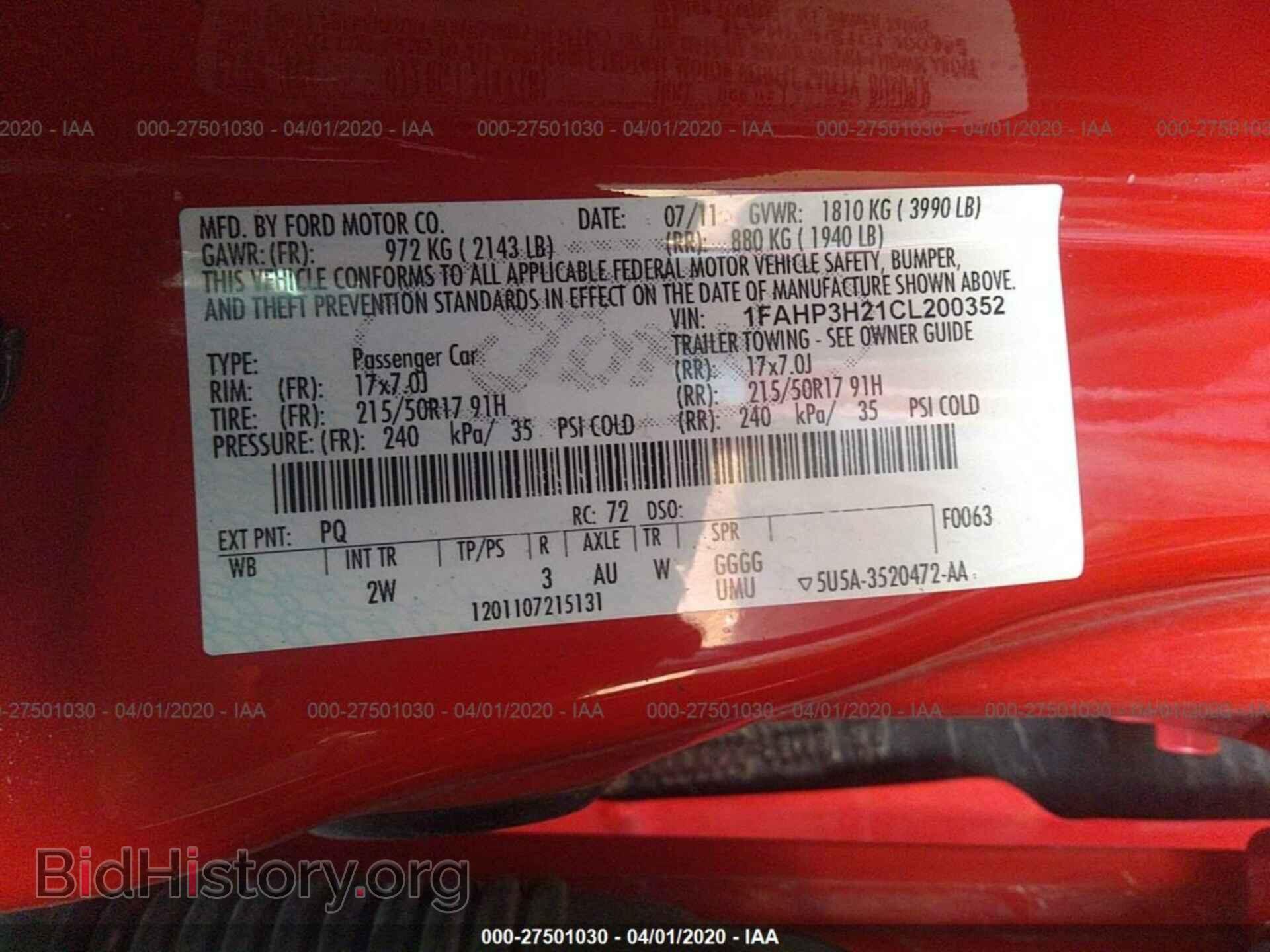 2012 FORD FOCUS - VIN: 1FAHP3H21CL200352 - Photo 9