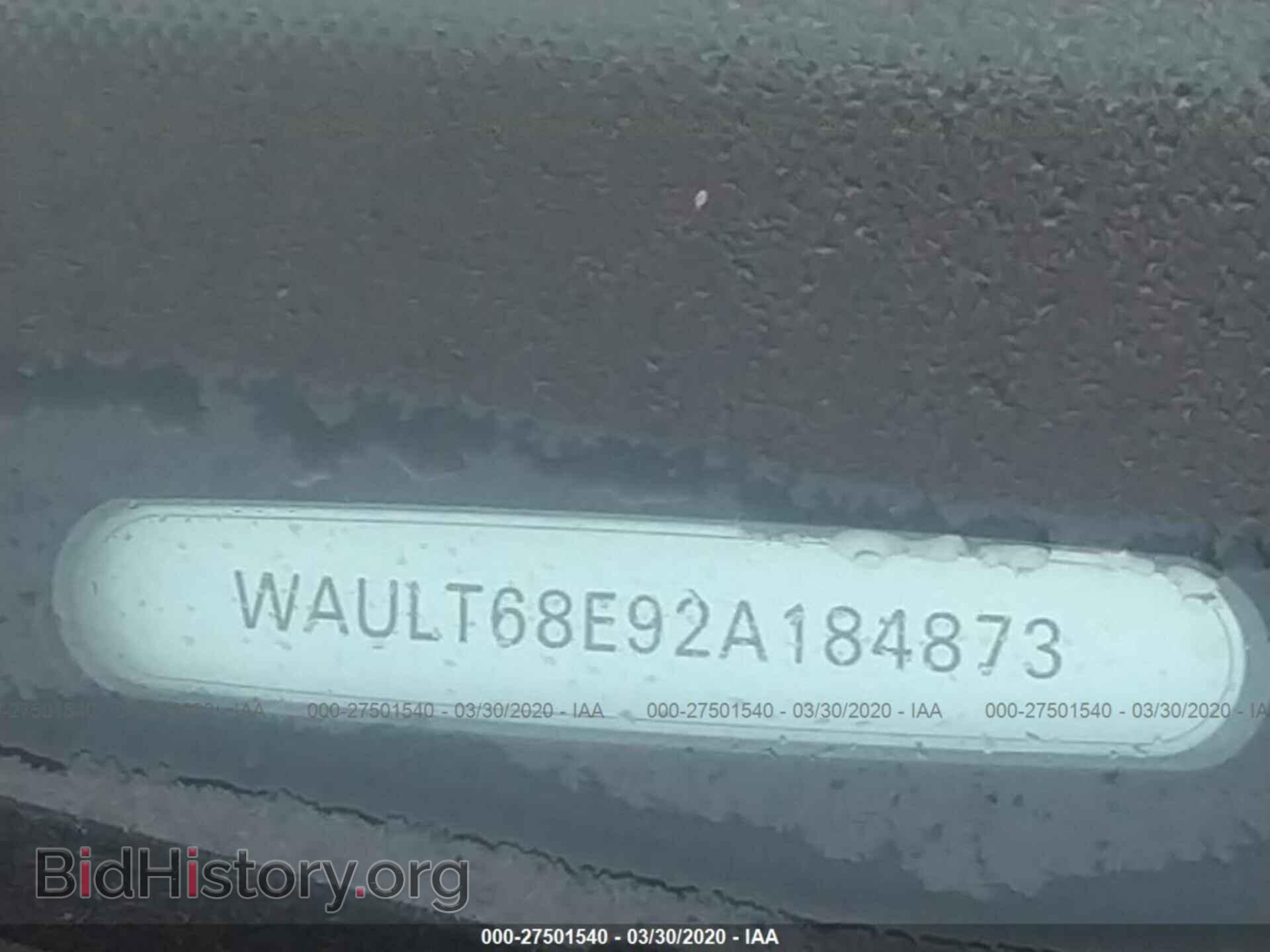 2002 AUDI A4 - VIN: WAULT68E92A184873 - Фото 9