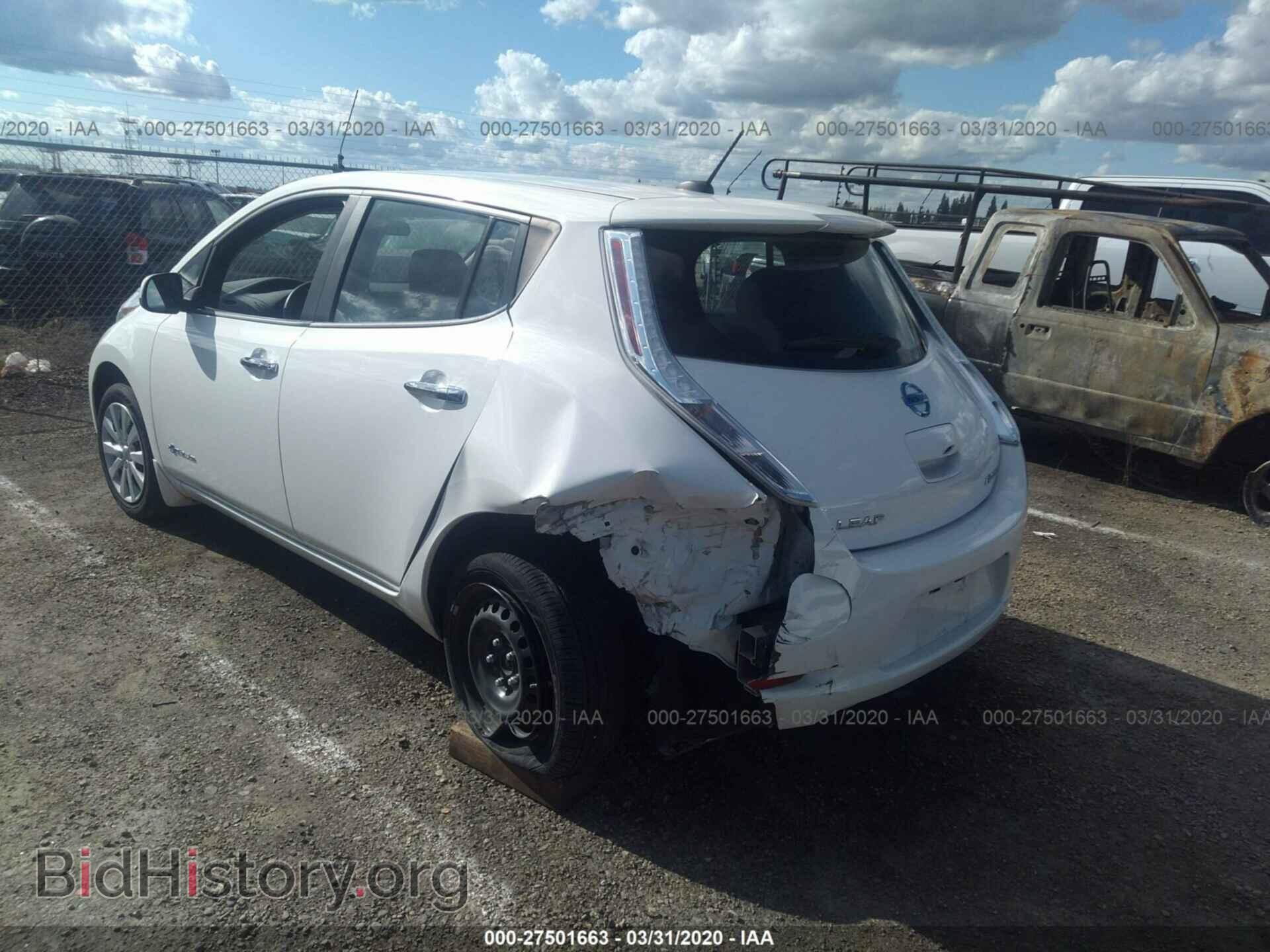 2015 NISSAN LEAF - VIN: 1N4AZ0CP6FC308497 - Фото 3