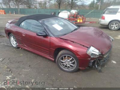 2001 Mitsubishi ECLIPSE SPYDER GT, бордовый — VIN 4A3AE85H11E200017, IAAI