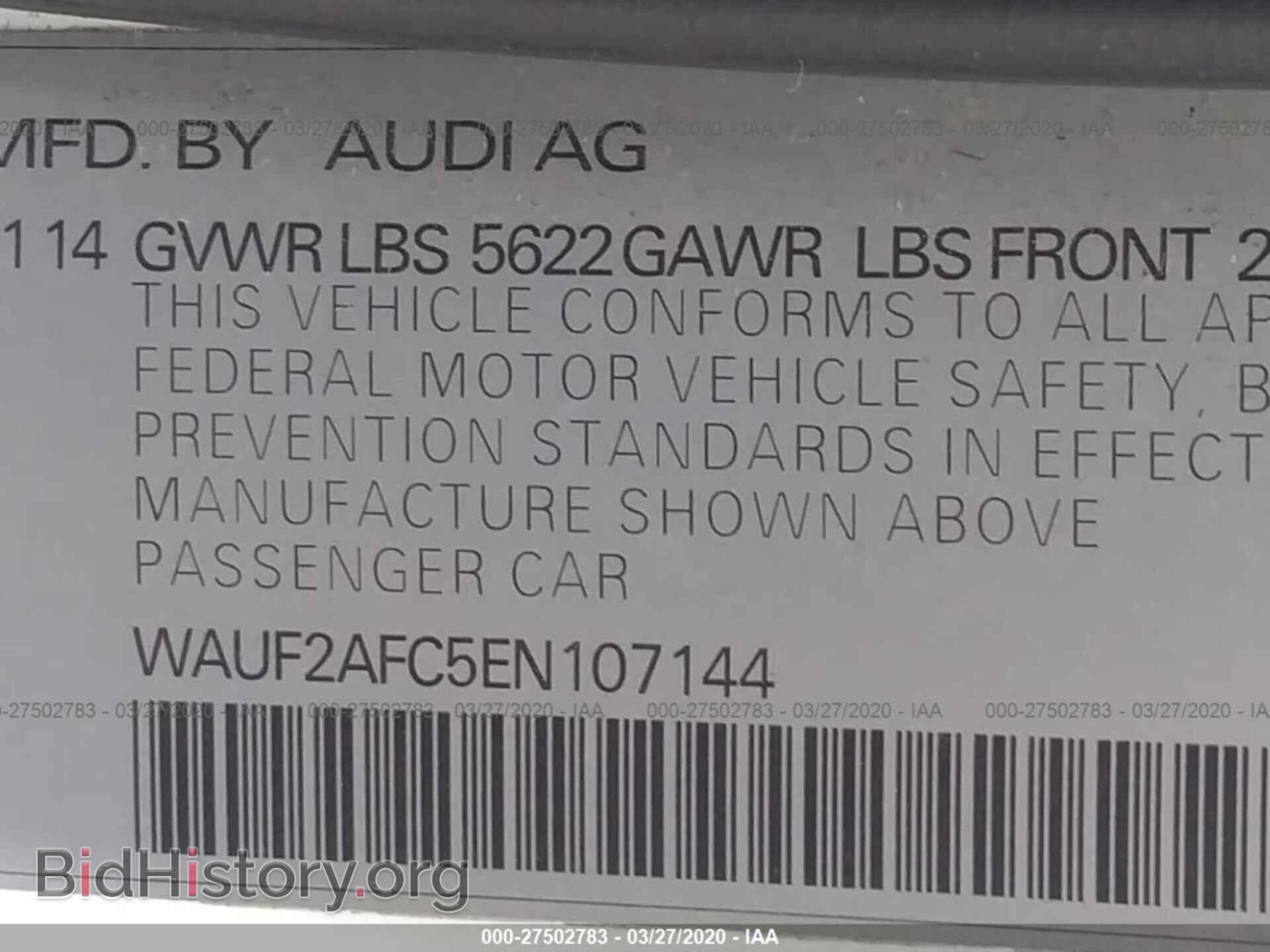 2014 AUDI S6 - VIN: WAUF2AFC5EN107144 - Фото 9