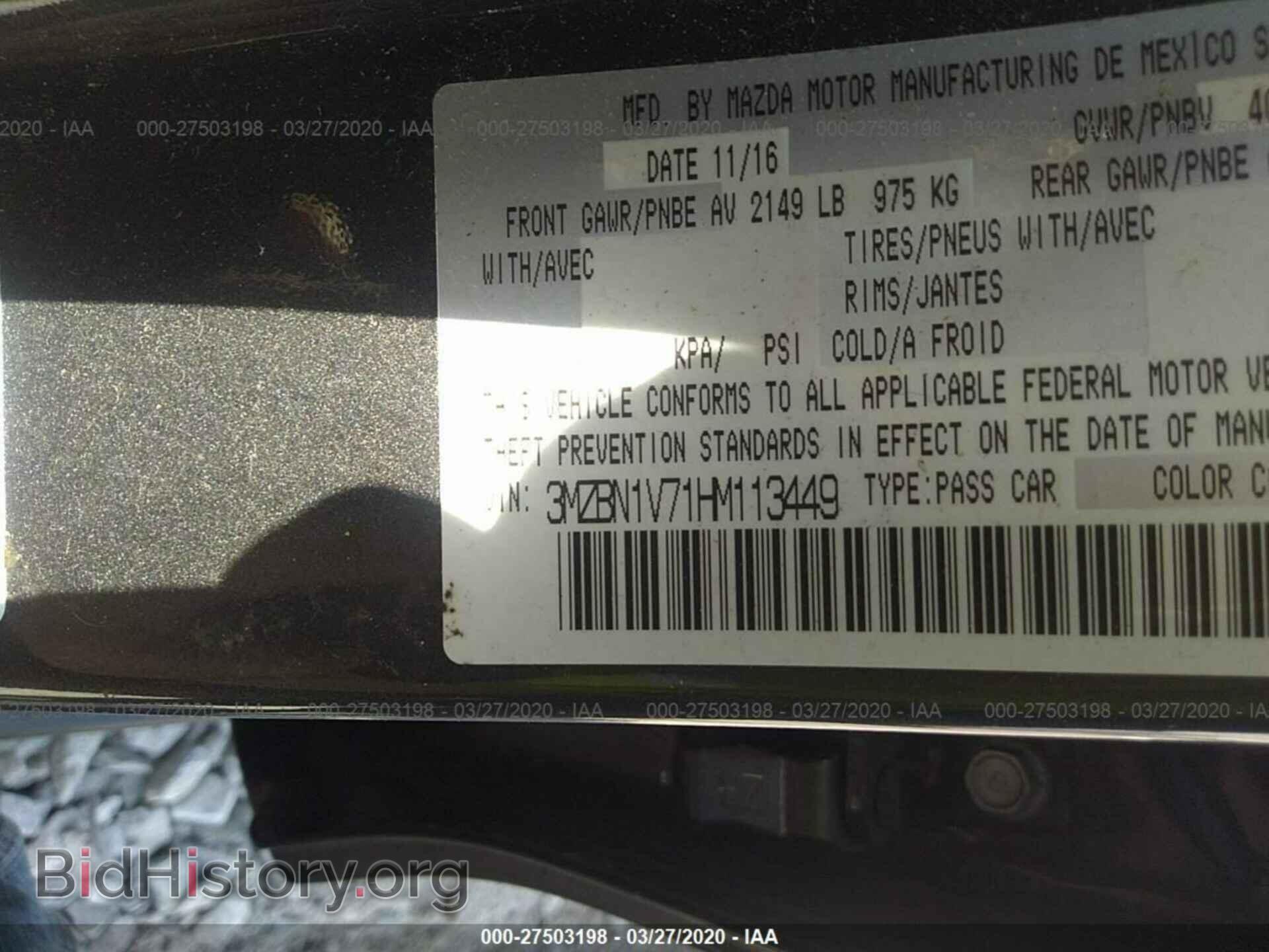 2017 MAZDA 3 - VIN: 3MZBN1V71HM113449 - Photo 9