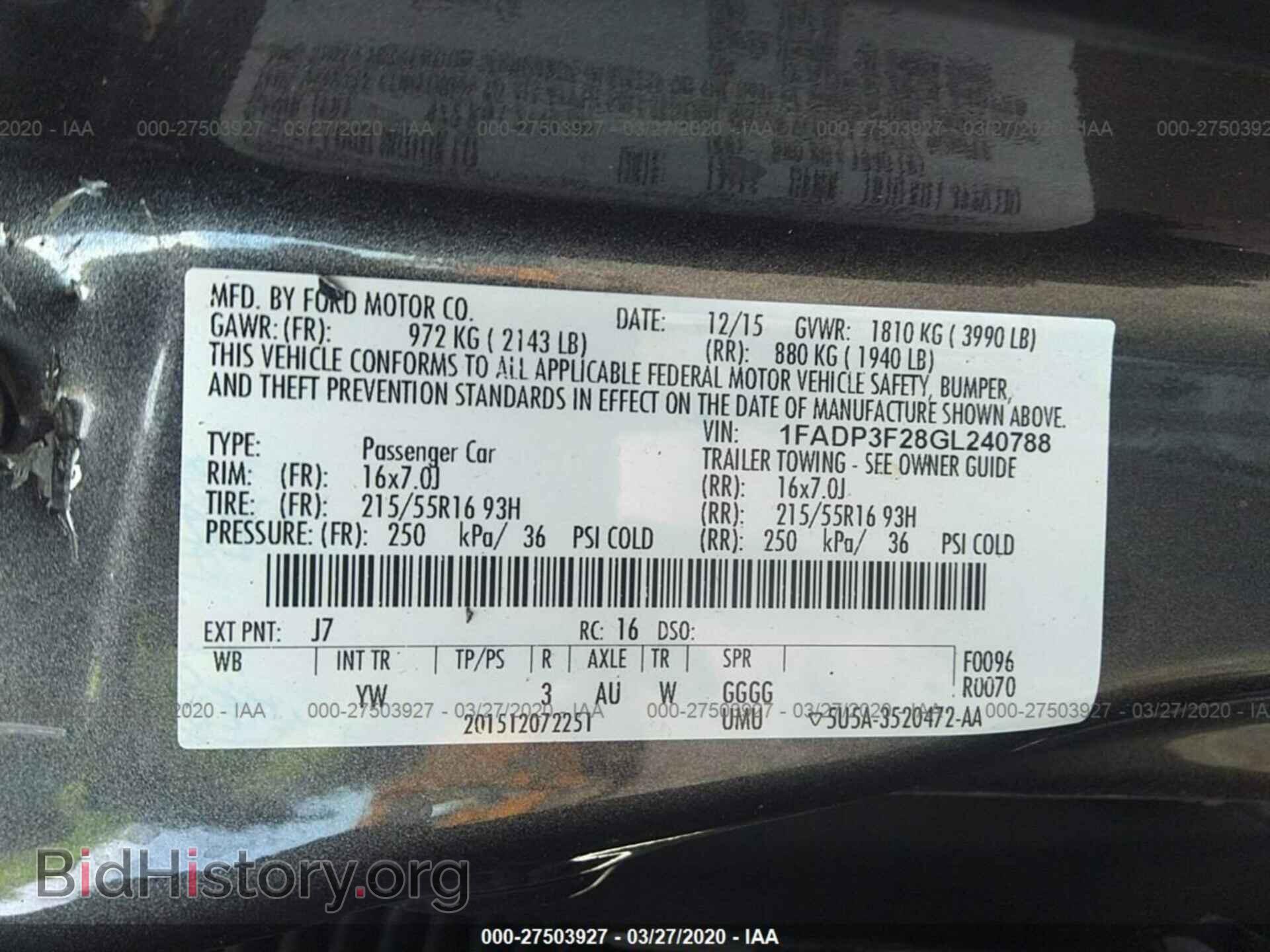 2016 FORD FOCUS - VIN: 1FADP3F28GL240788 - Фото 9