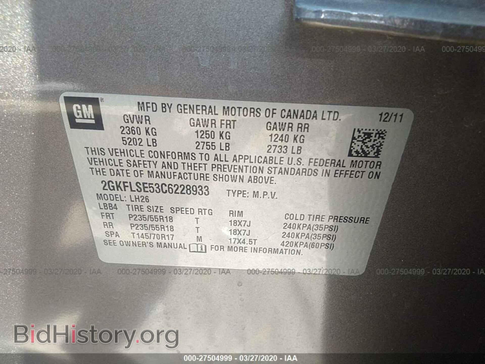 2012 GMC TERRAIN - VIN: 2GKFLSE53C6228933 - Photo 9