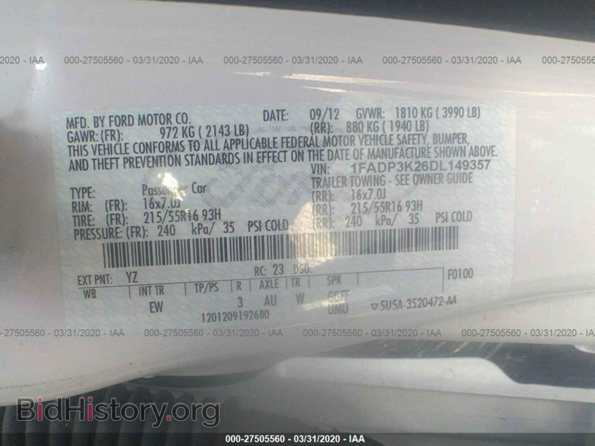 2013 FORD FOCUS - VIN: 1FADP3K26DL149357 - Photo 9