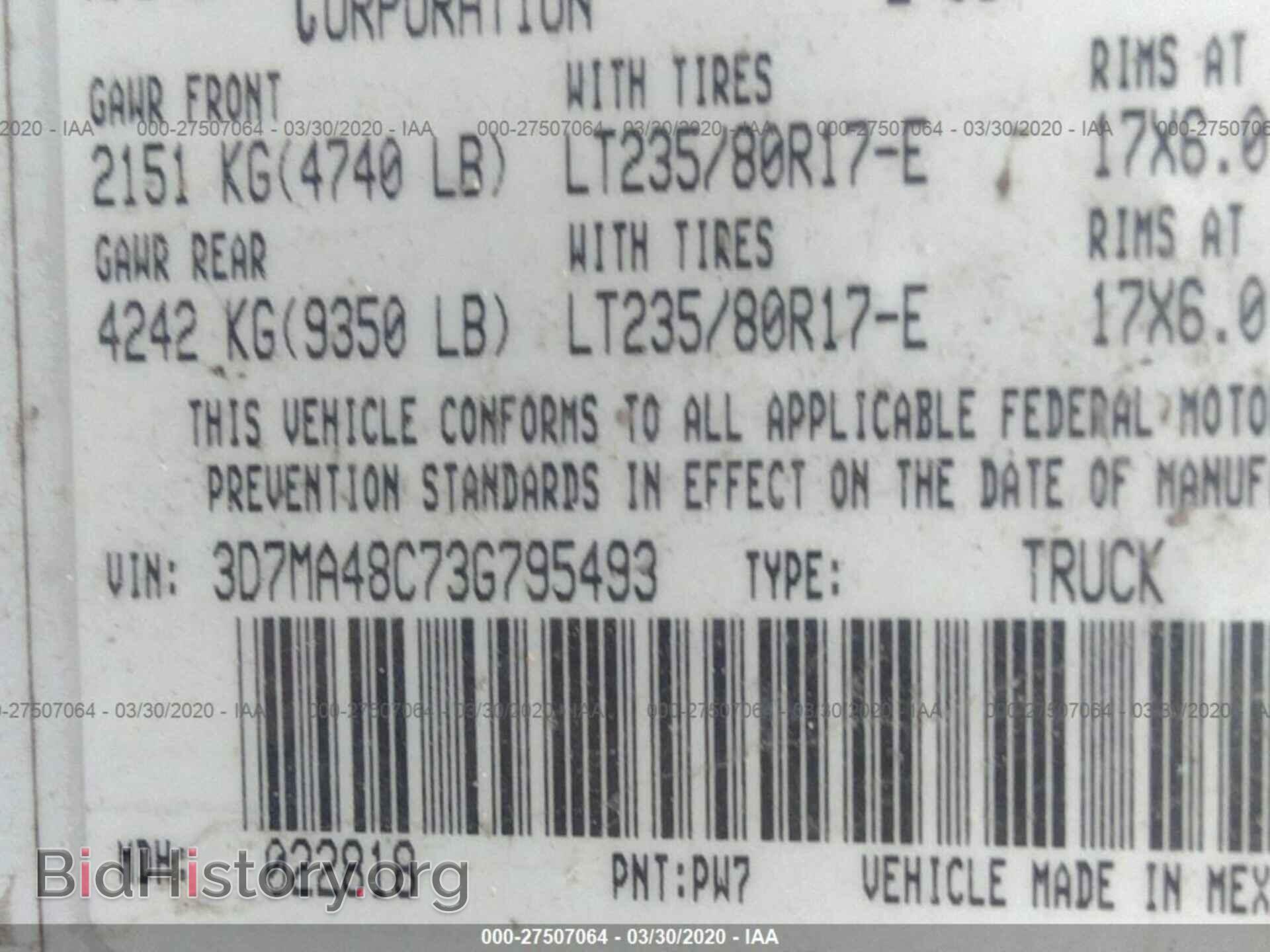 2003 DODGE RAM 3500 - VIN: 3D7MA48C73G795493 - Photo 9