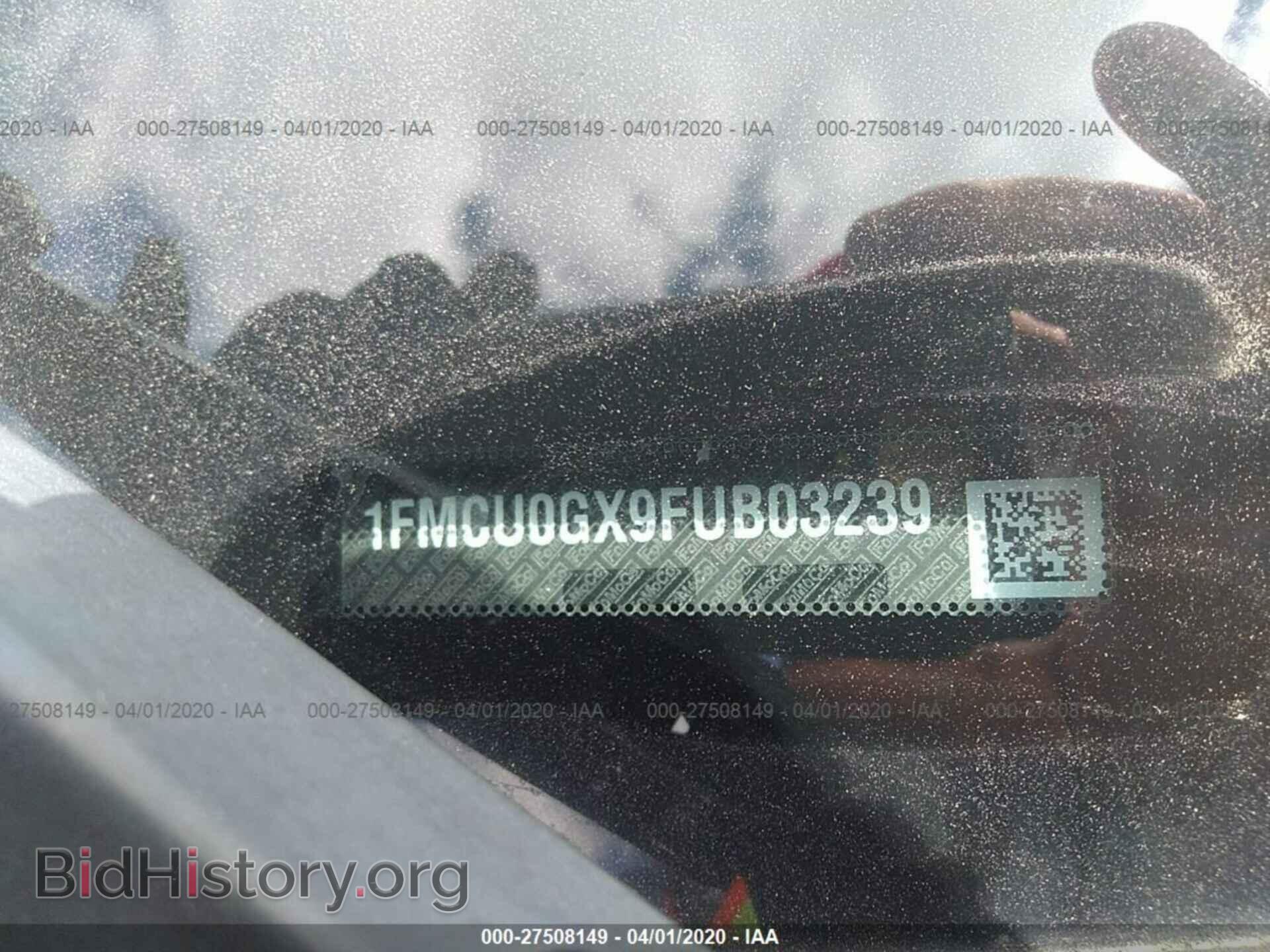 2015 FORD ESCAPE - VIN: 1FMCU0GX9FUB03239 - Фото 9