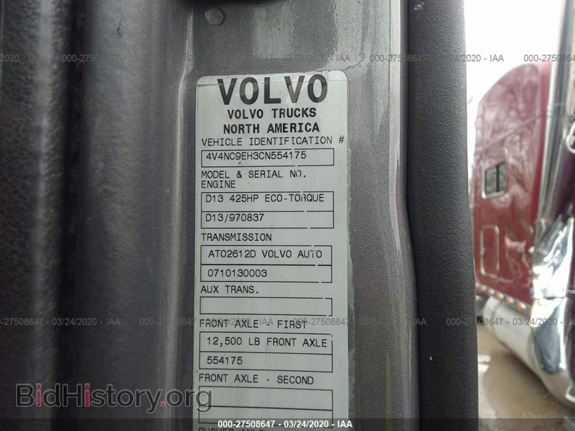 2012 VOLVO VN - VIN: 4V4NC9EH3CN554175 - Фото 9