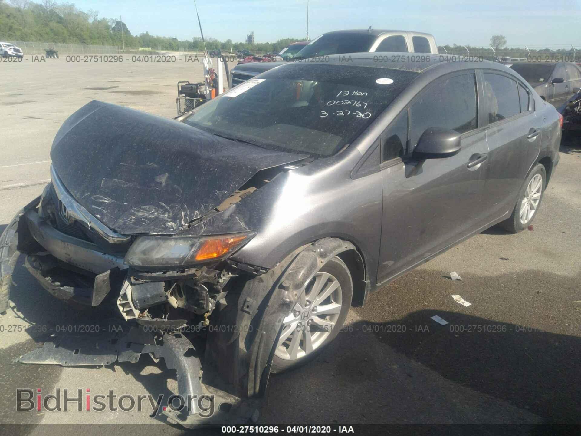 2012 HONDA CIVIC SDN - VIN: 2HGFB2F57CH002767 - Фото 2