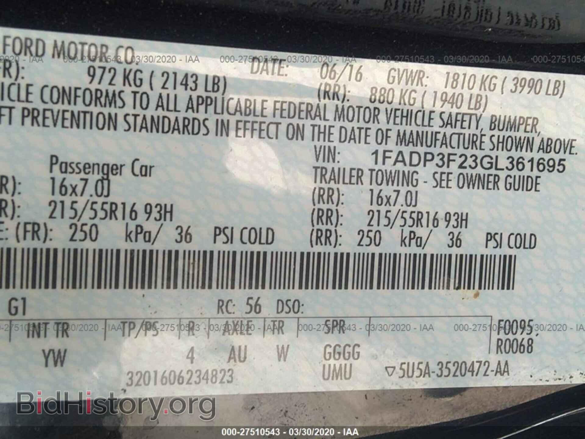 2016 FORD FOCUS - VIN: 1FADP3F23GL361695 - Photo 9