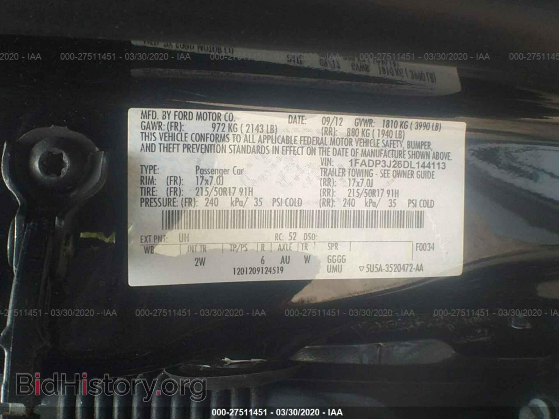 2013 FORD FOCUS - VIN: 1FADP3J26DL144113 - Фото 9