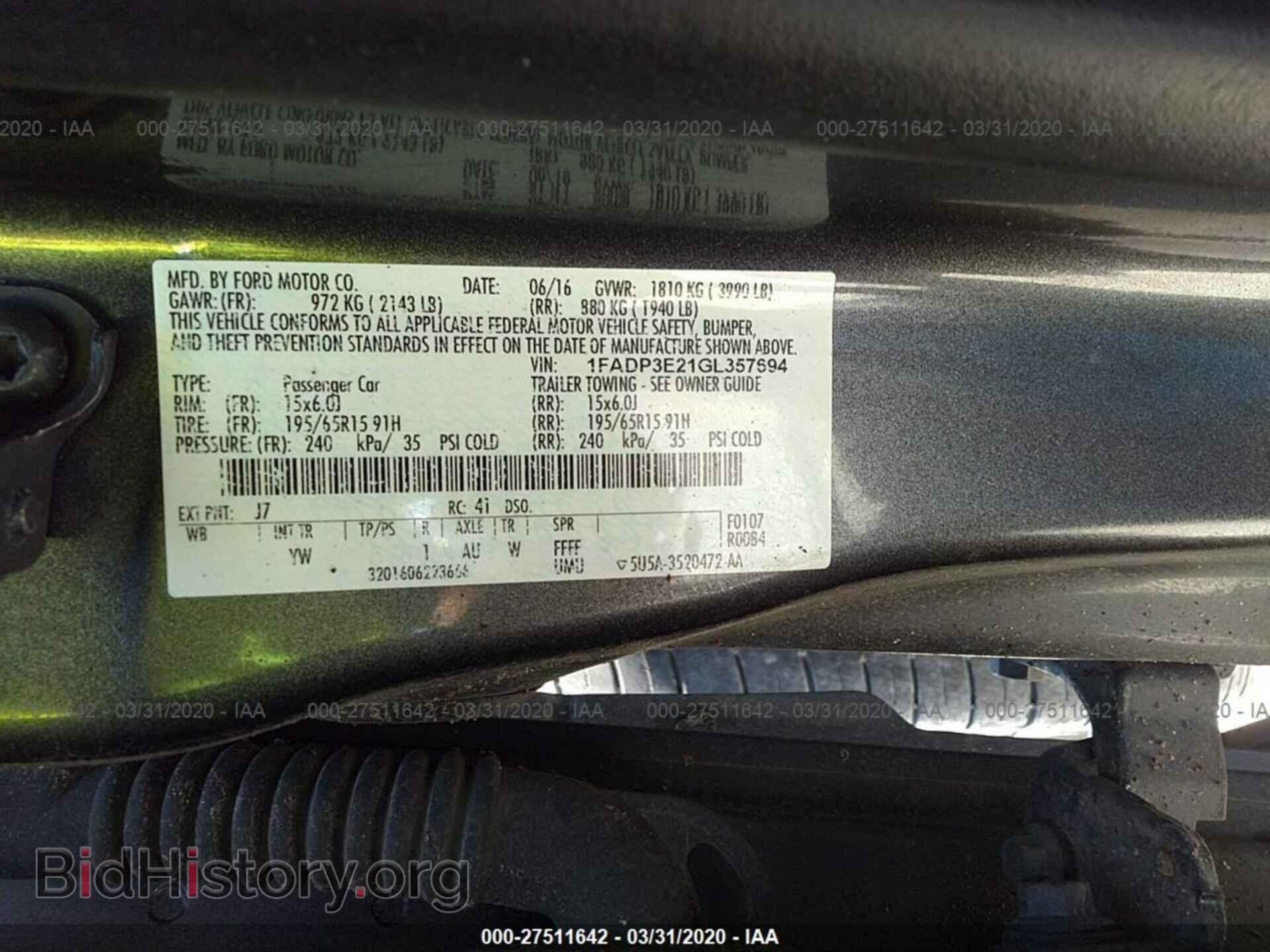 2016 FORD FOCUS - VIN: 1FADP3E21GL357694 - Photo 9