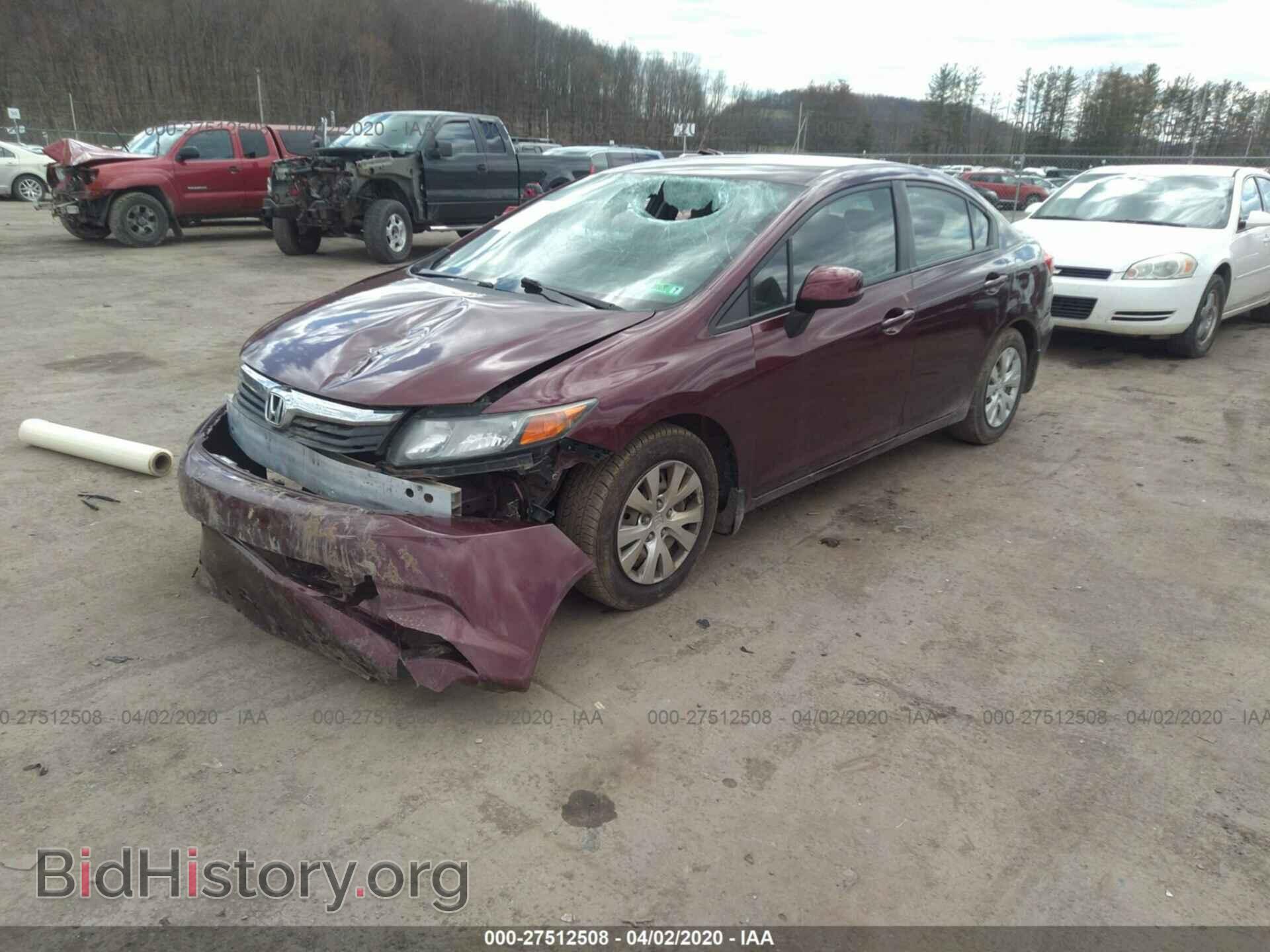 2012 HONDA CIVIC - VIN: 19XFB2F59CE351164 - Фото 2
