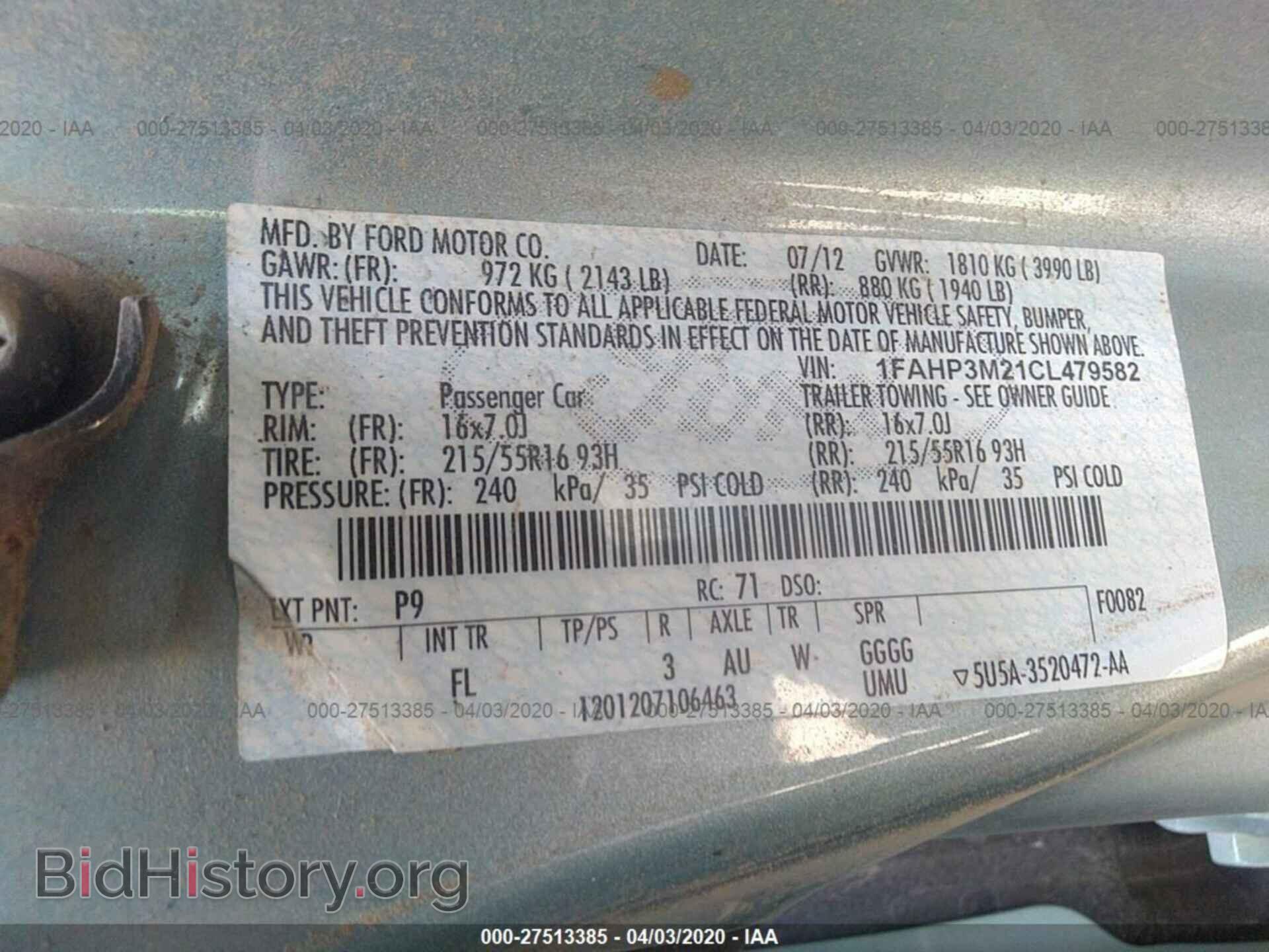 2012 FORD FOCUS - VIN: 1FAHP3M21CL479582 - Photo 9
