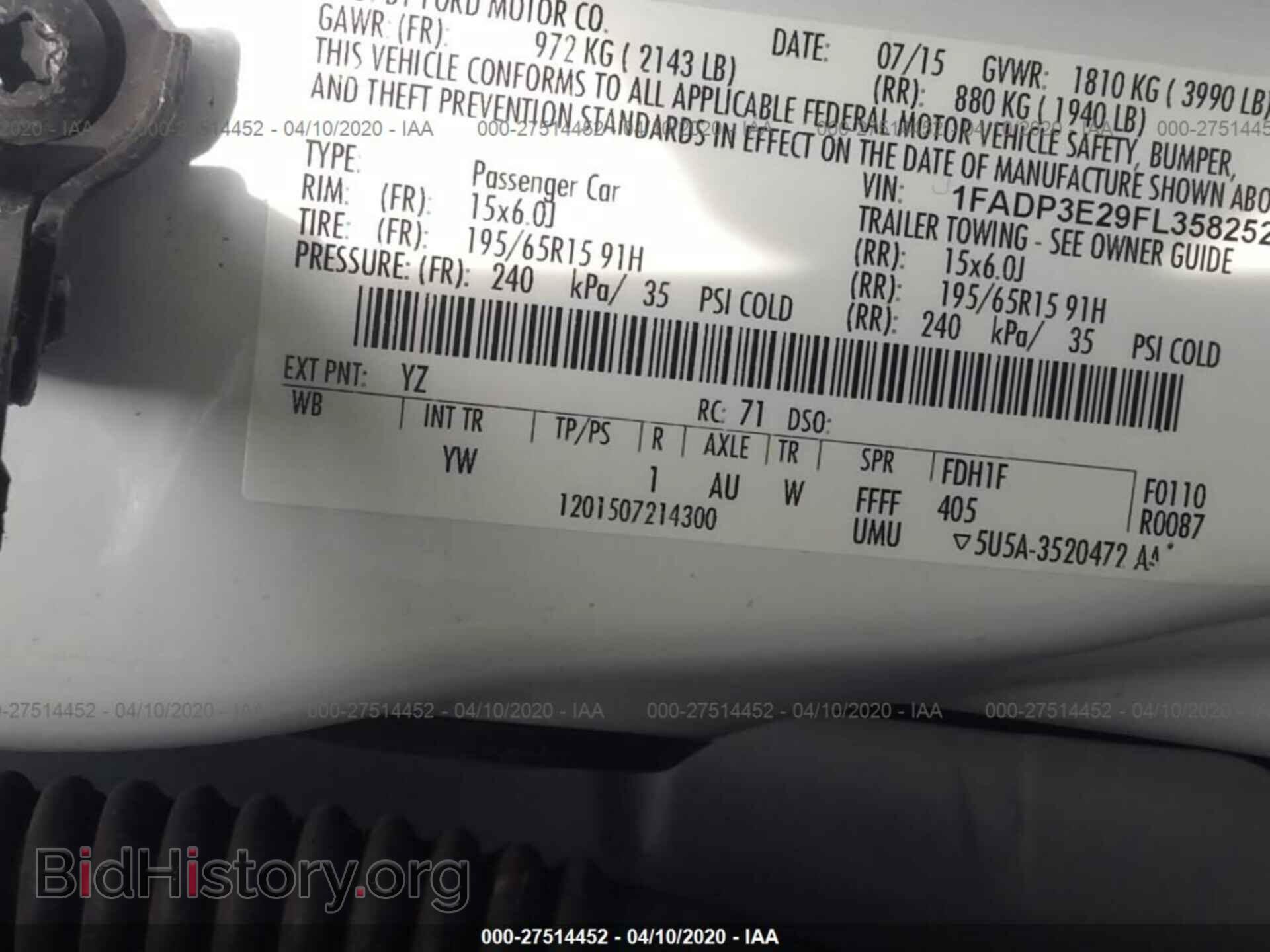 2015 FORD FOCUS - VIN: 1FADP3E29FL358252 - Photo 9
