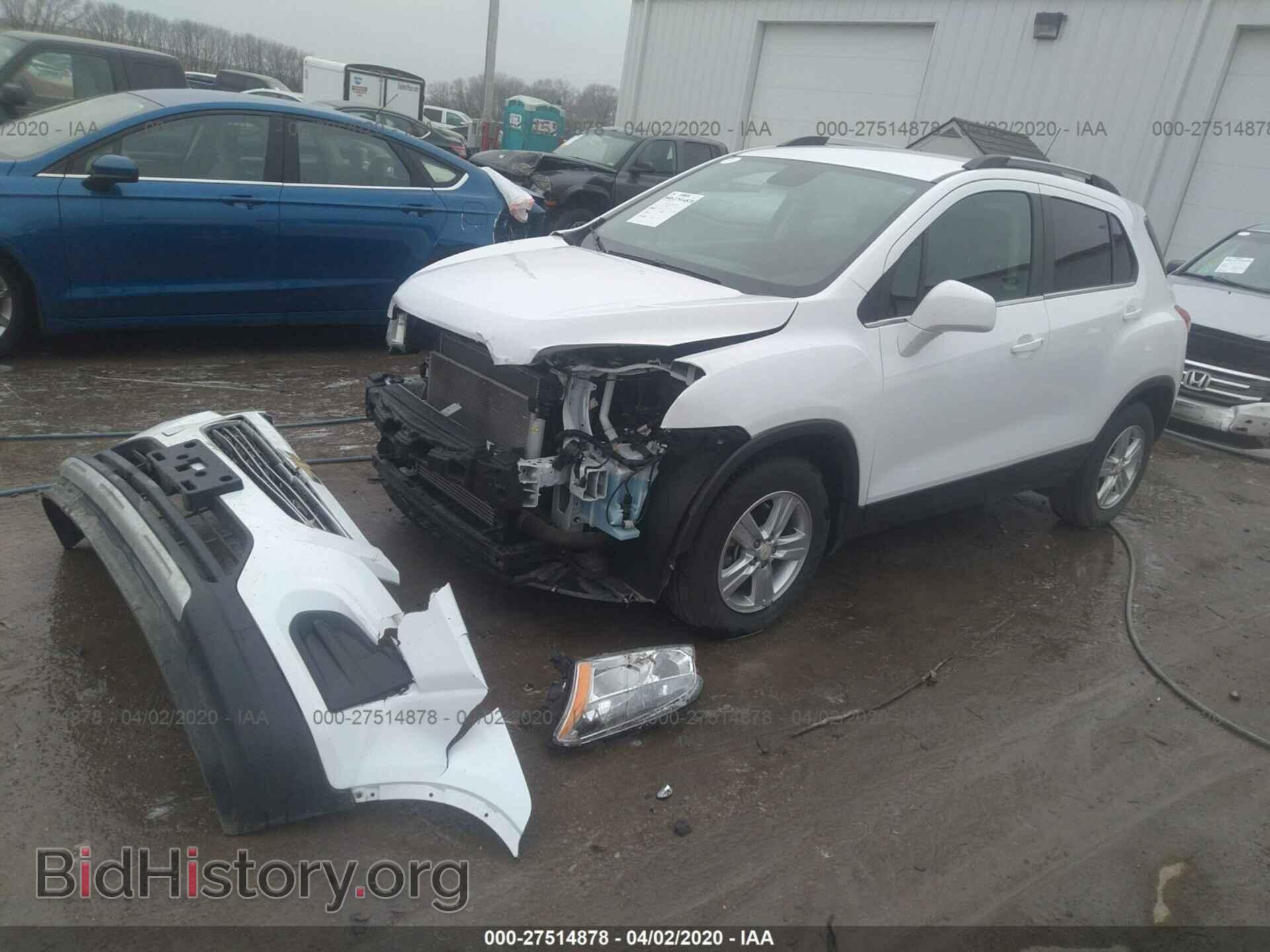 2016 CHEVROLET TRAX - VIN: 3GNCJLSB0GL271204 - Фото 2