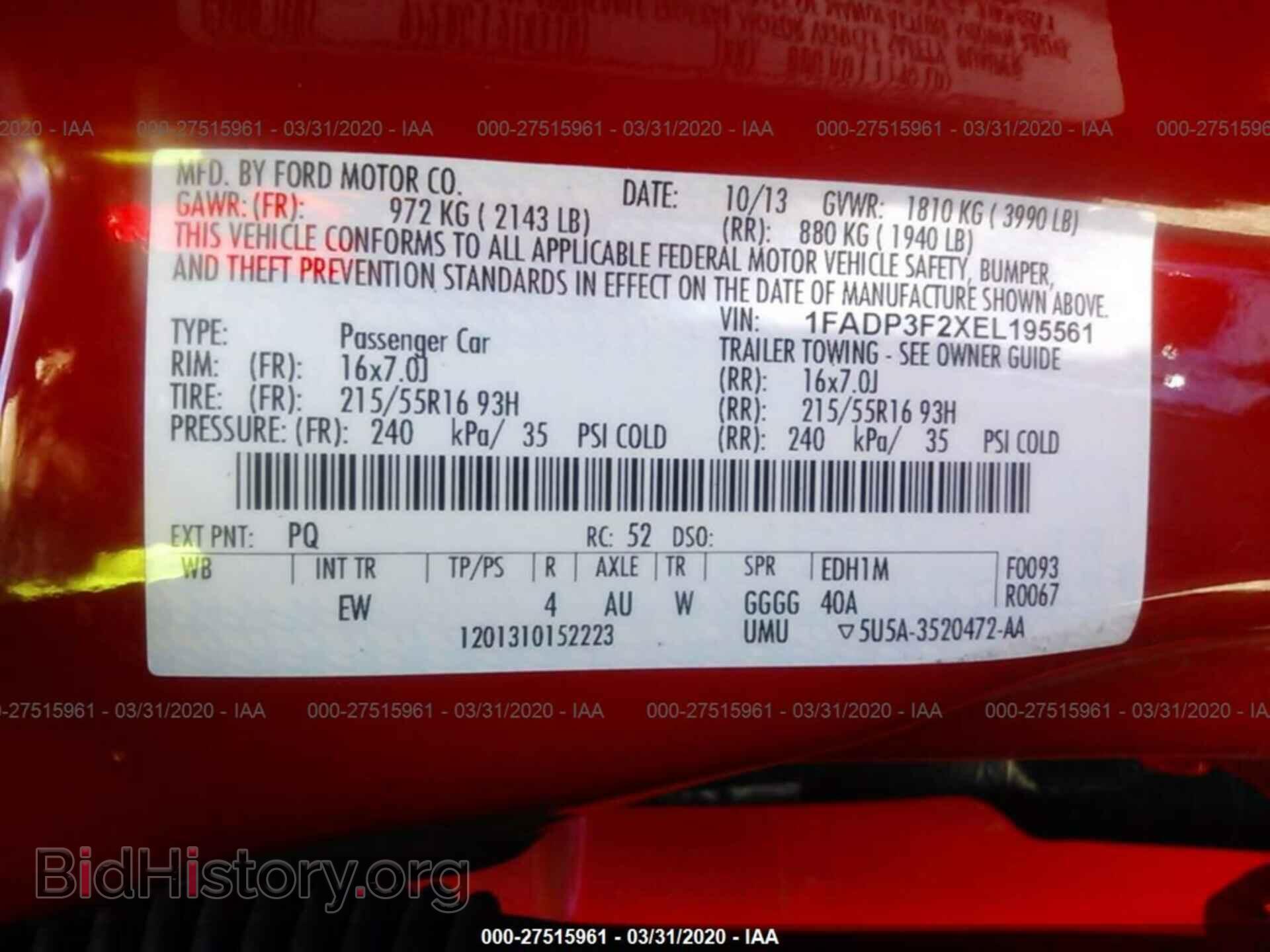 2014 FORD FOCUS - VIN: 1FADP3F2XEL195561 - Photo 9