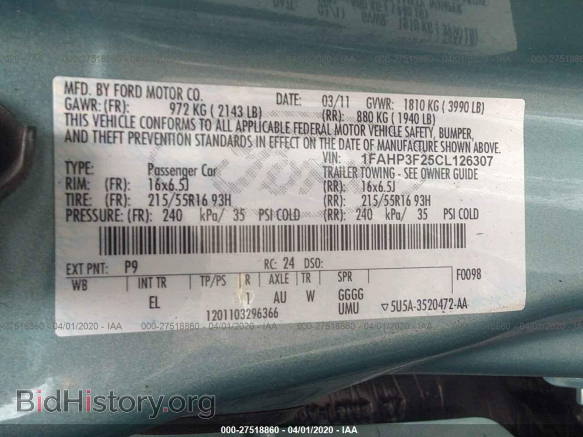 2012 FORD FOCUS - VIN: 1FAHP3F25CL126307 - Photo 9