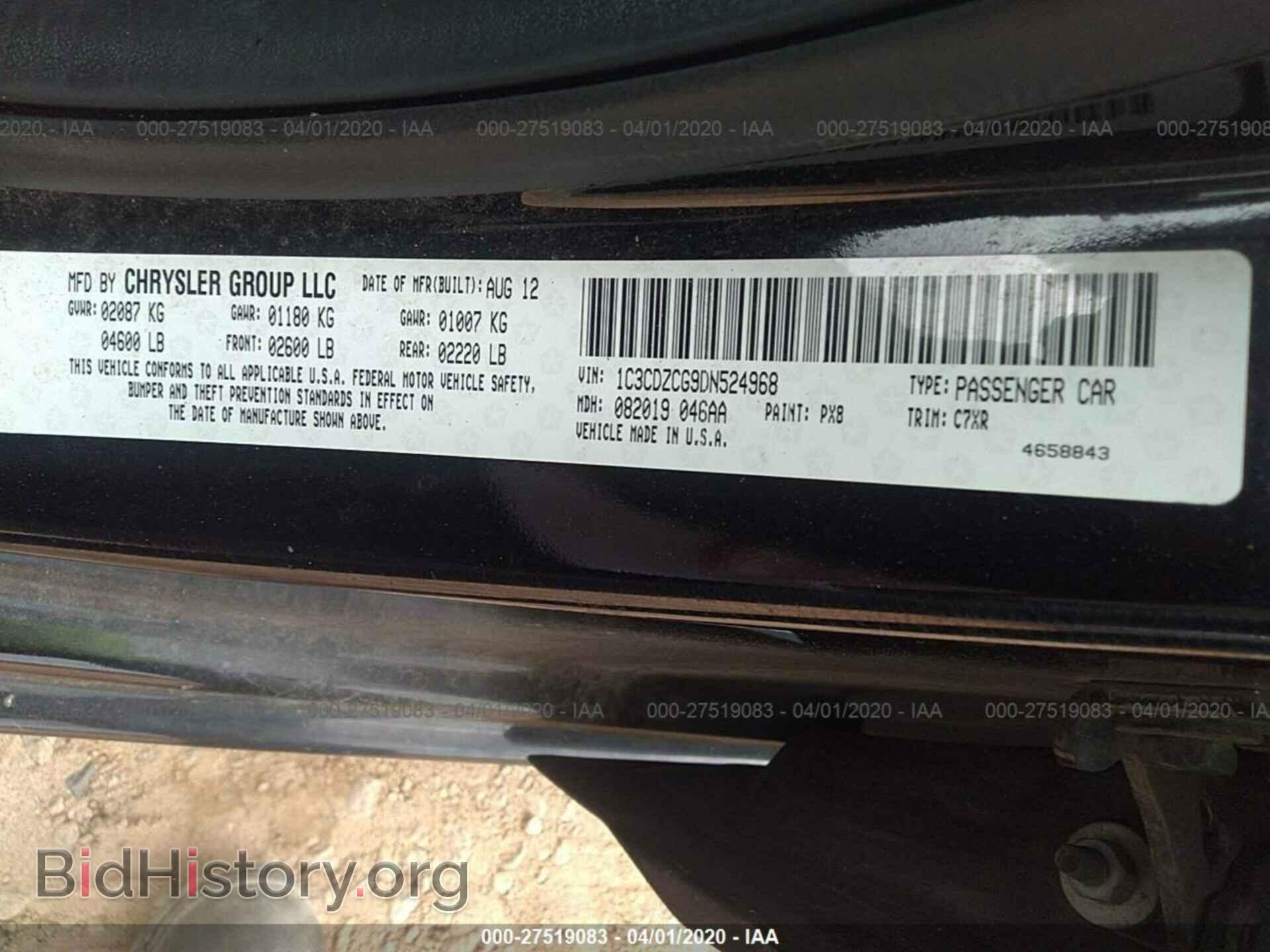 2013 DODGE AVENGER - VIN: 1C3CDZCG9DN524968 - Фото 9