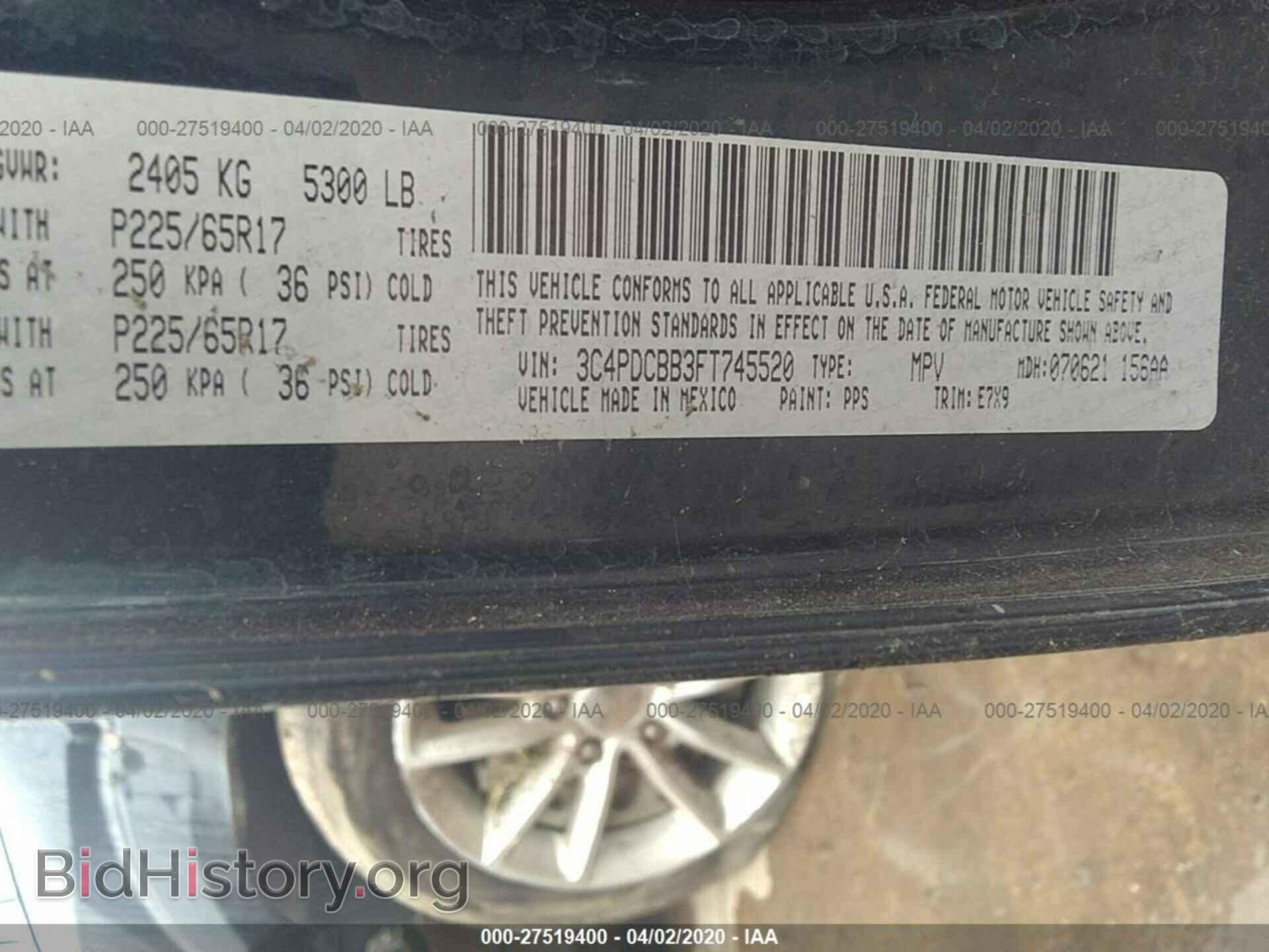 2015 DODGE JOURNEY - VIN: 3C4PDCBB3FT745520 - Photo 9