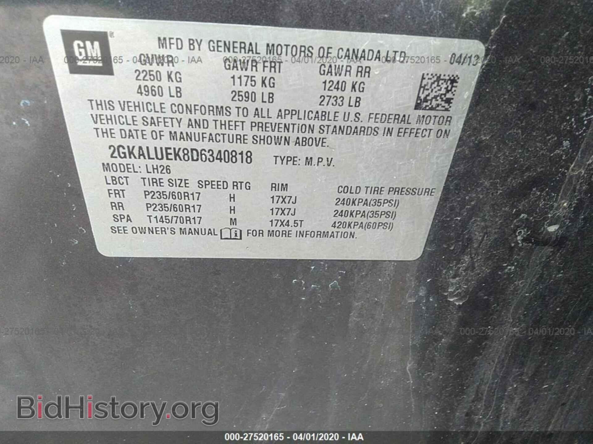 2013 GMC TERRAIN - VIN: 2GKALUEK8D6340818 - Photo 9