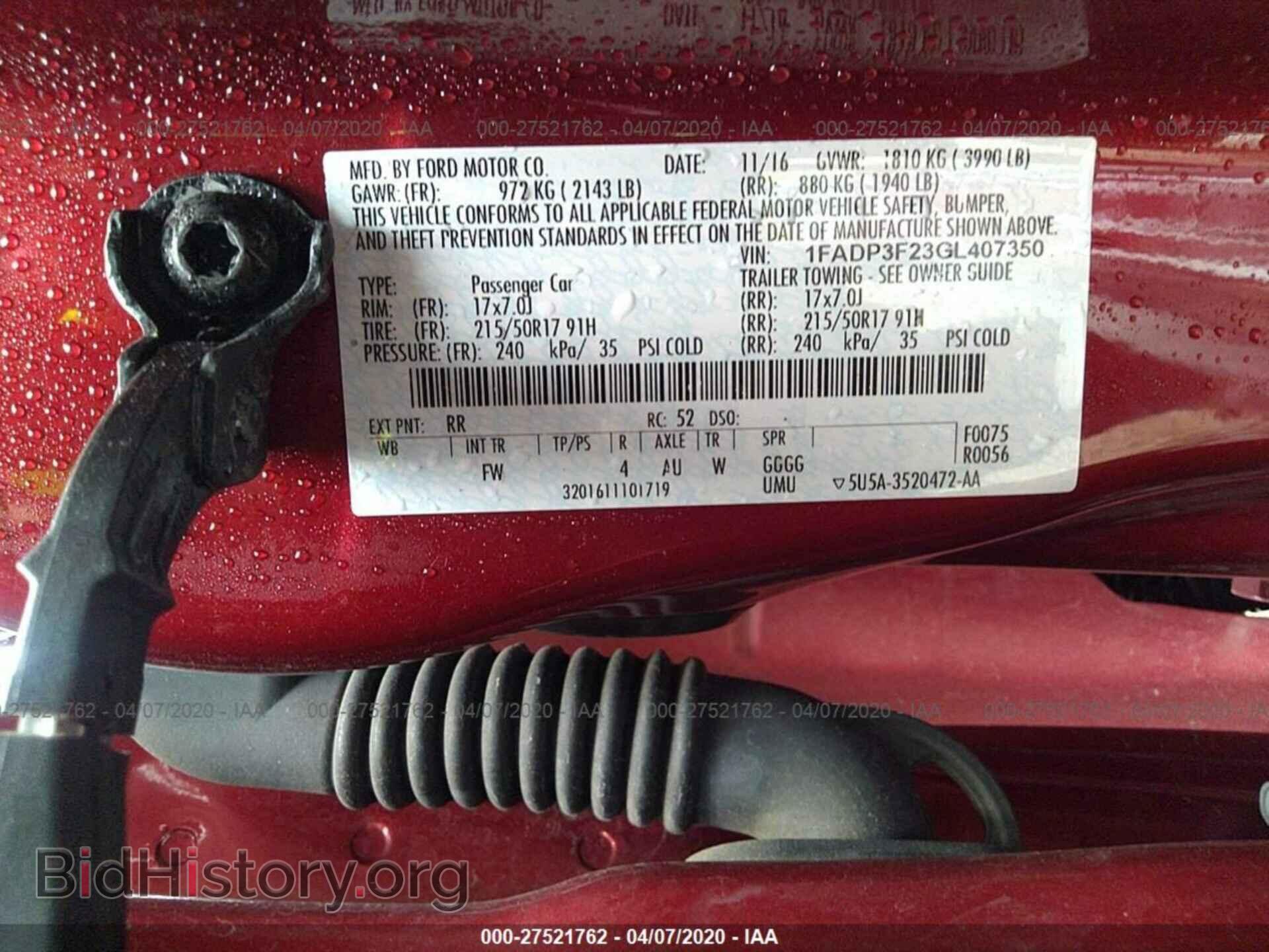 2016 FORD FOCUS - VIN: 1FADP3F23GL407350 - Photo 9