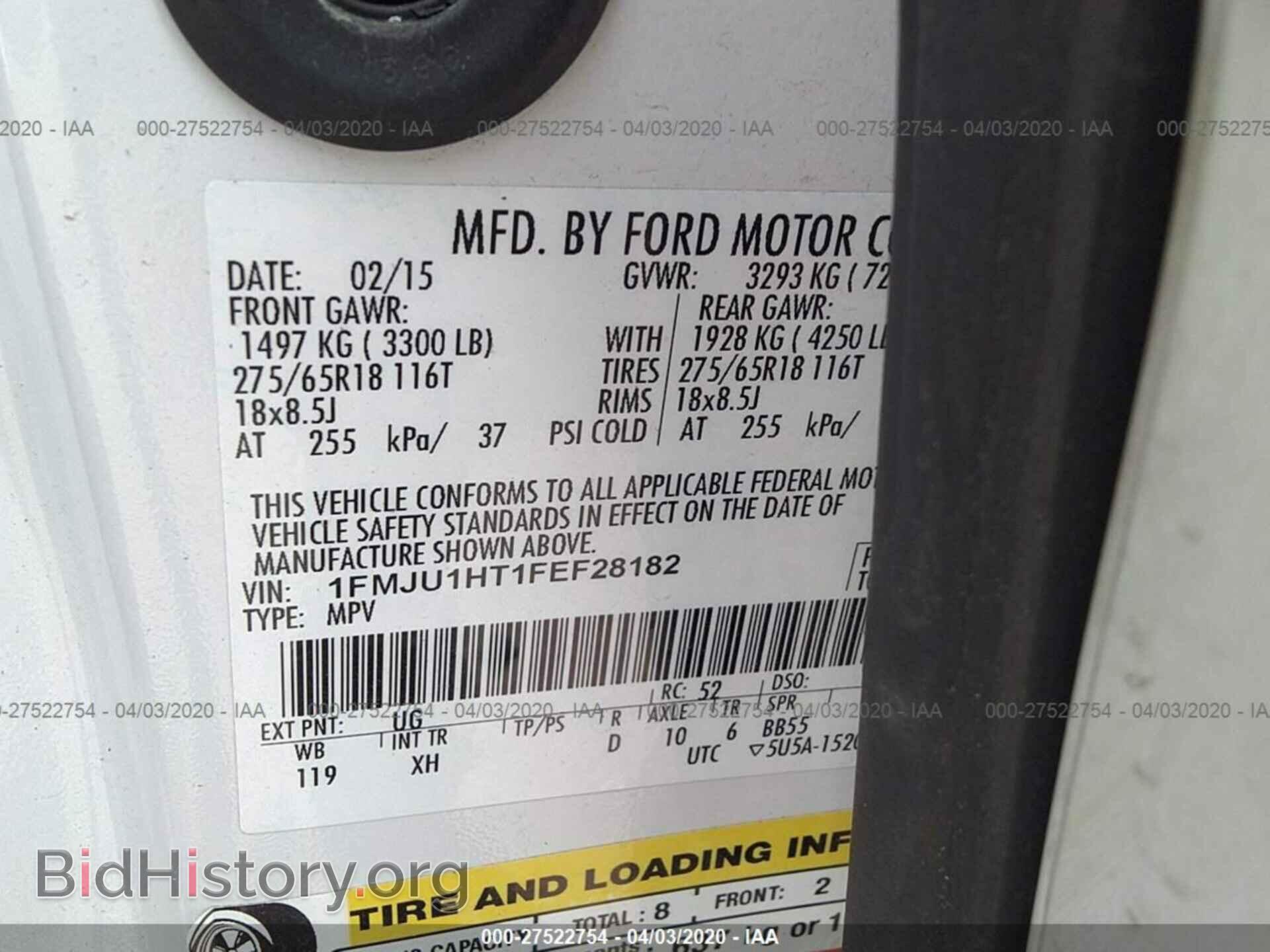 2015 FORD EXPEDITION - VIN: 1FMJU1HT1FEF28182 - Фото 9