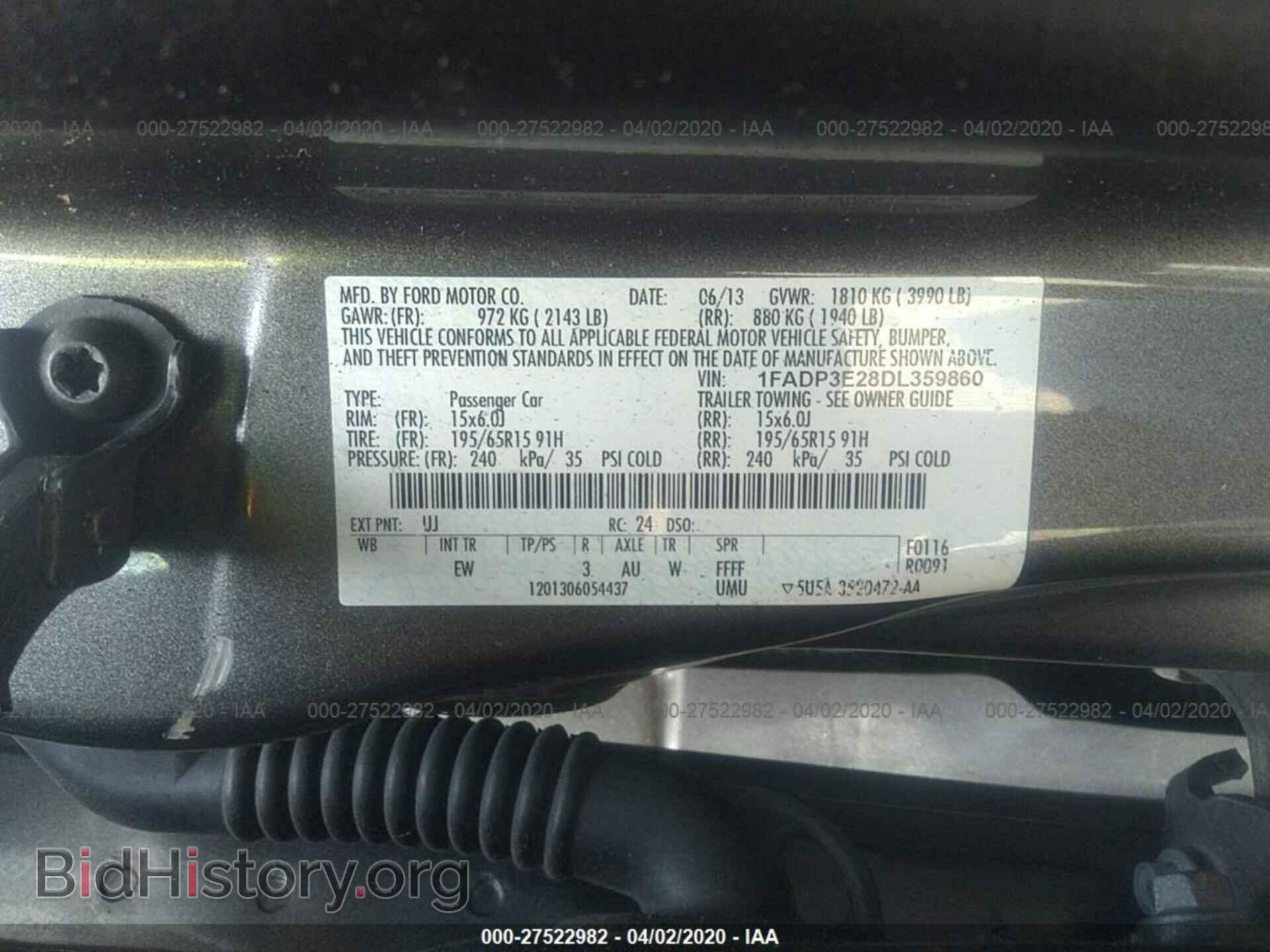 2013 FORD FOCUS - VIN: 1FADP3E28DL359860 - Фото 9