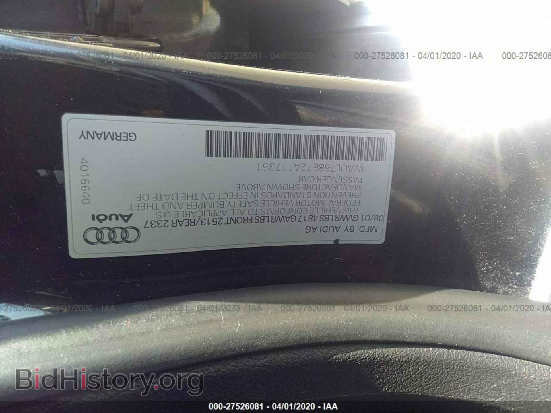 2002 AUDI A4 - VIN: WAULT68E72A117351 - Фото 9