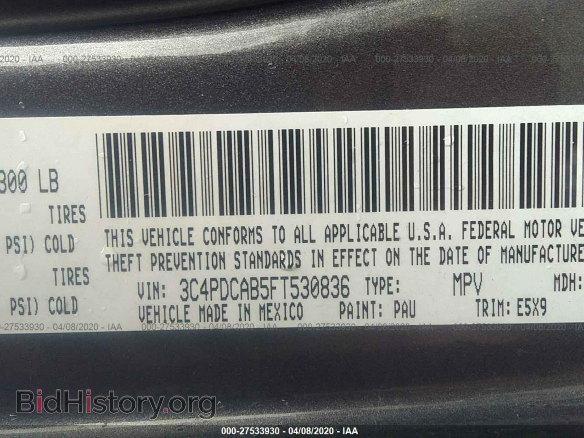 2015 DODGE JOURNEY - VIN: 3C4PDCAB5FT530836 - Photo 9