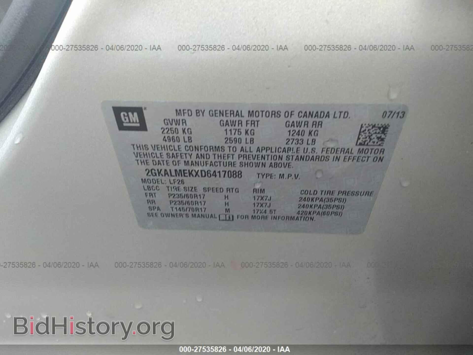 2013 GMC TERRAIN - VIN: 2GKALMEKXD6417088 - Photo 9