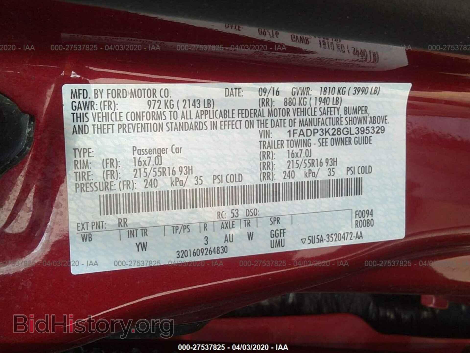 2016 FORD FOCUS - VIN: 1FADP3K28GL395329 - Photo 9