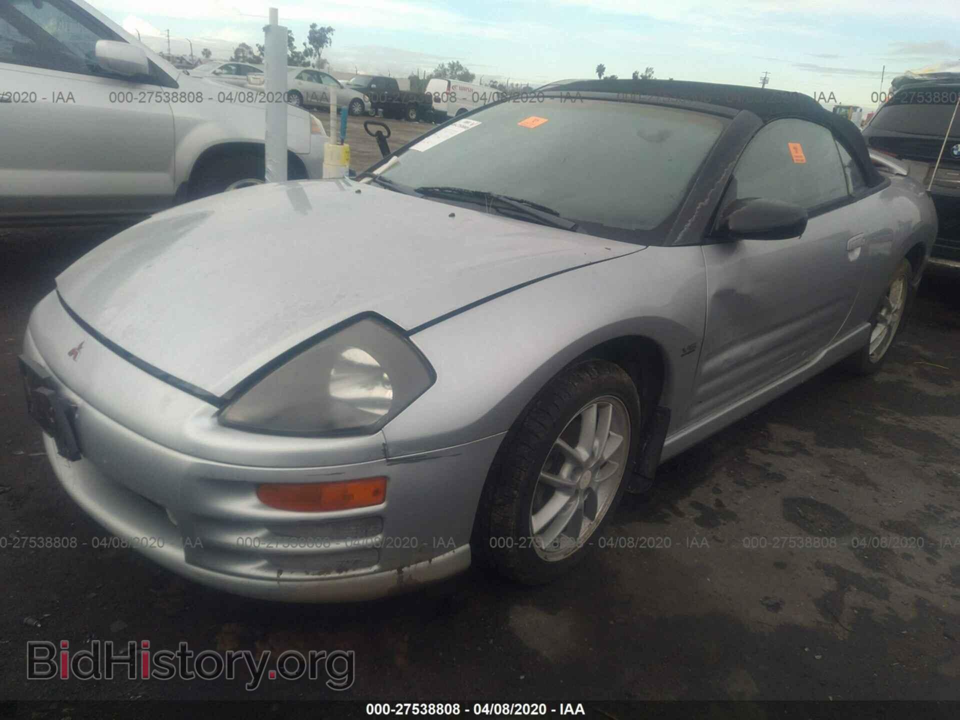 2001 MITSUBISHI ECLIPSE - VIN: 4A3AE55H01E003418 - Фото 2