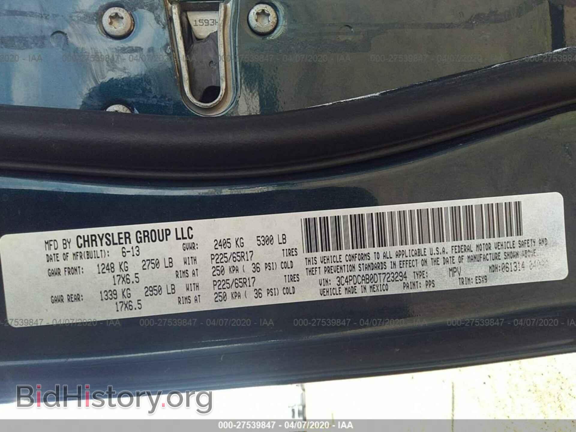 2013 DODGE JOURNEY - VIN: 3C4PDCAB0DT723294 - Фото 9