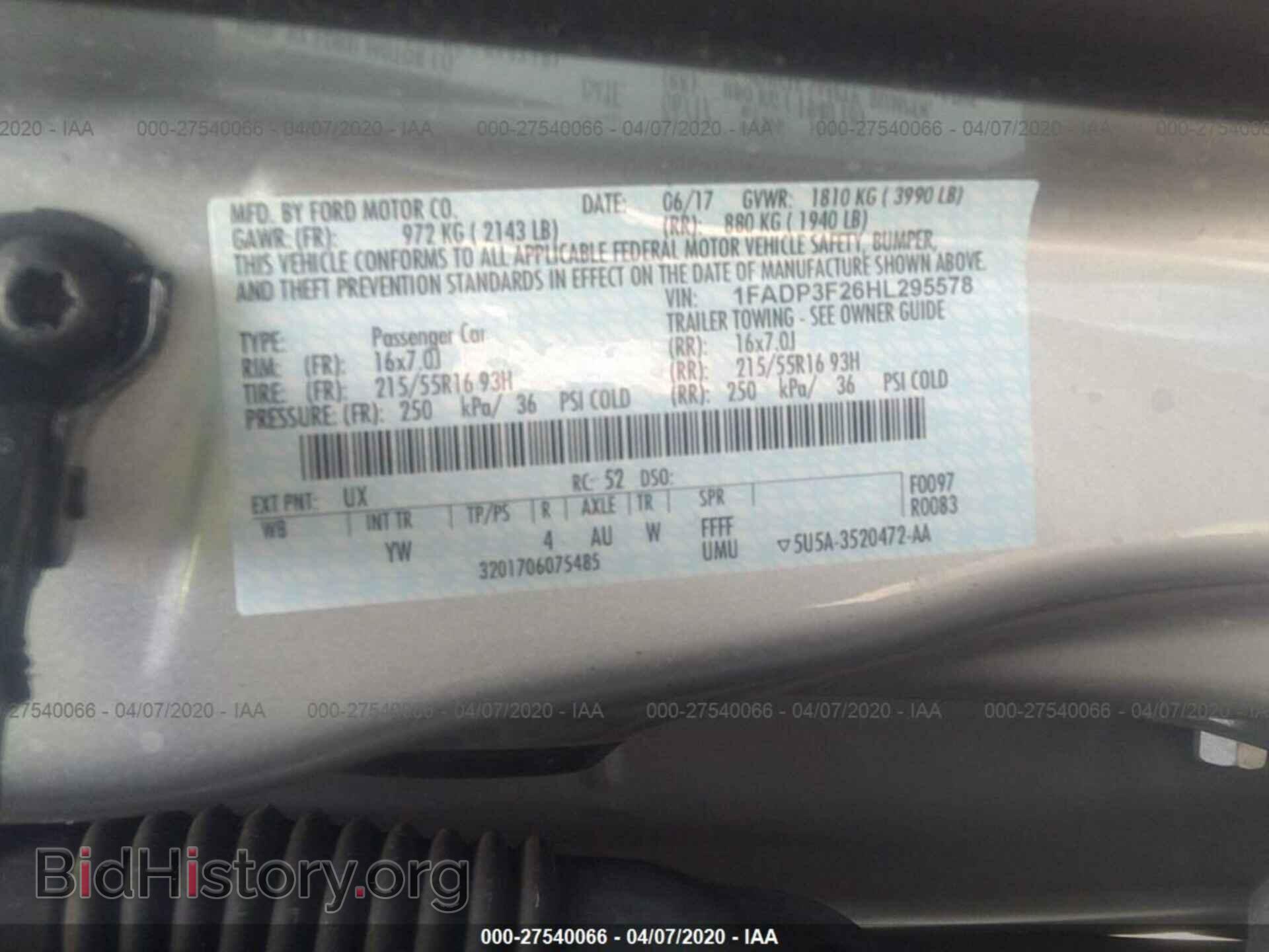 2017 FORD FOCUS - VIN: 1FADP3F26HL295578 - Photo 9