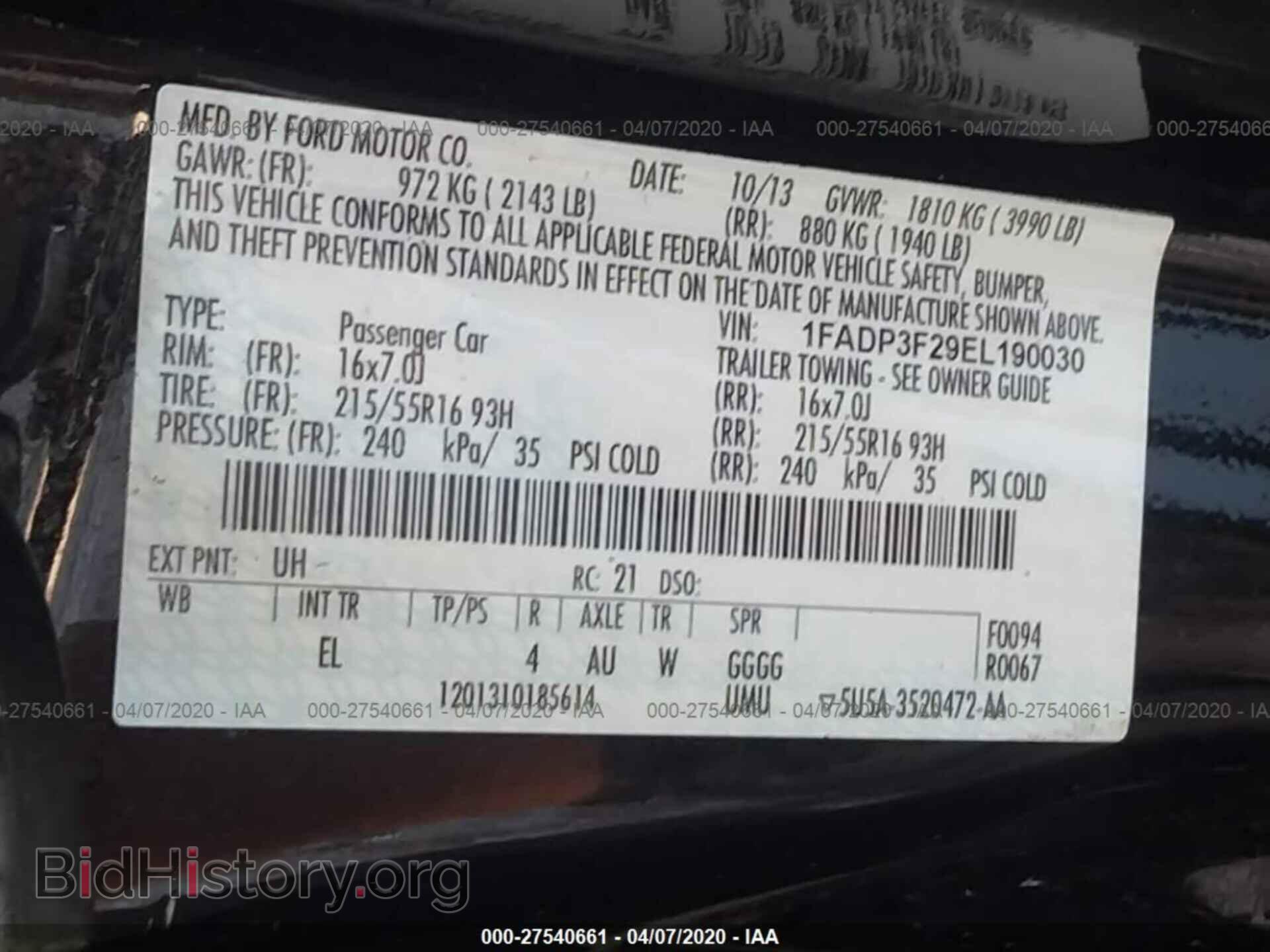 2014 FORD FOCUS - VIN: 1FADP3F29EL190030 - Photo 9