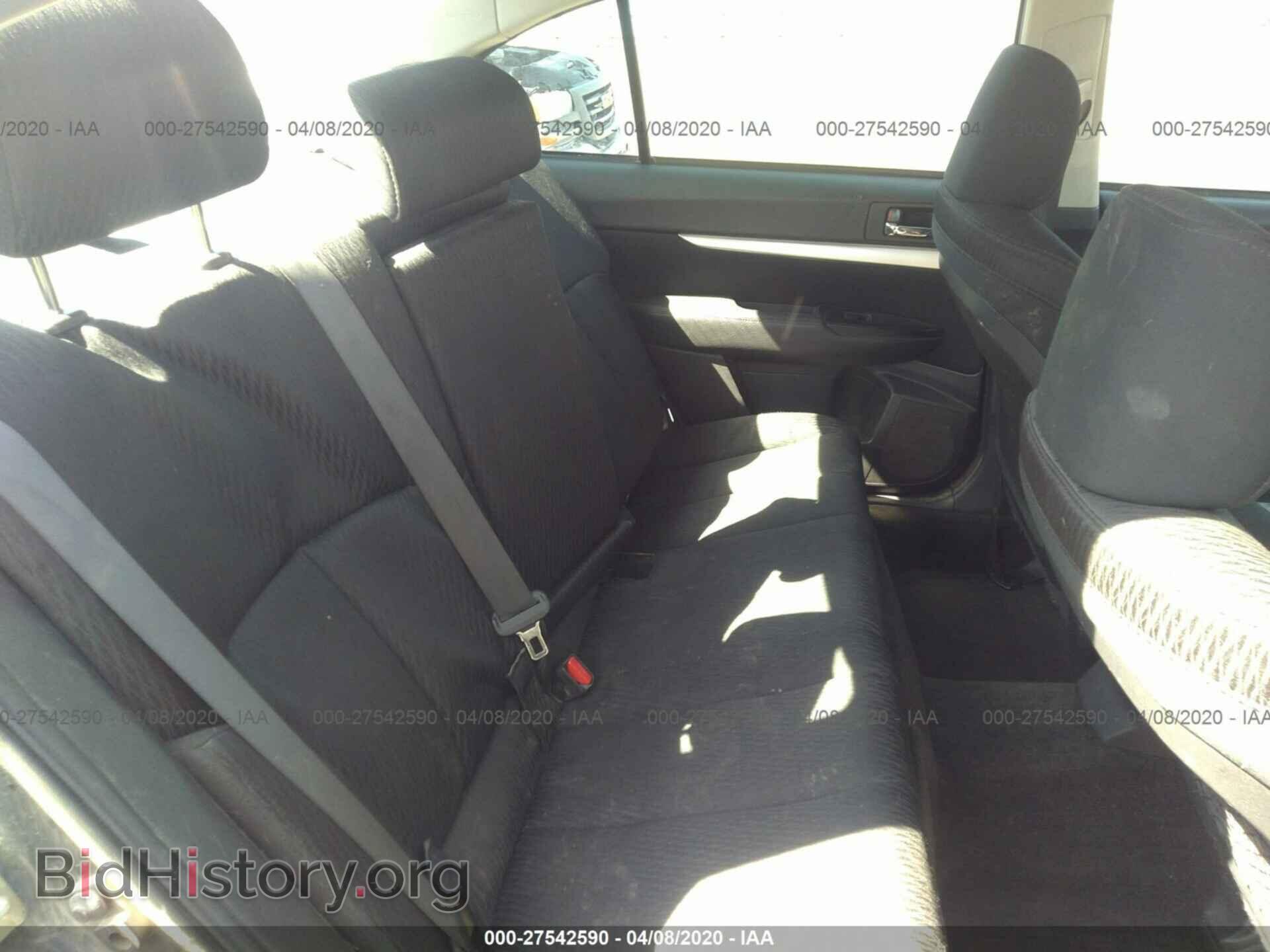 2012 SUBARU LEGACY - VIN: 4S3BMBC62C3042214 - Фото 8