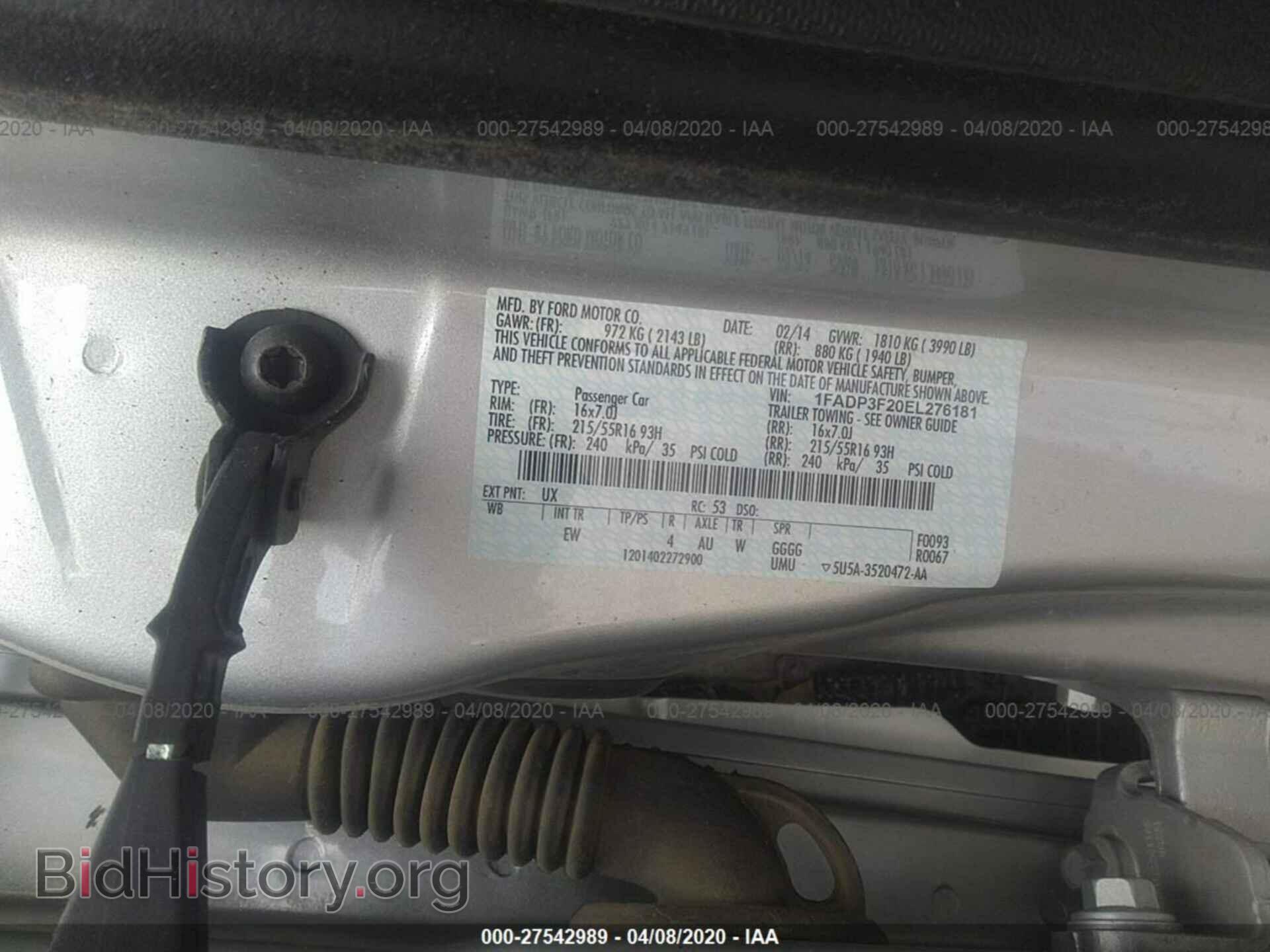 2014 FORD FOCUS - VIN: 1FADP3F20EL276181 - Фото 9