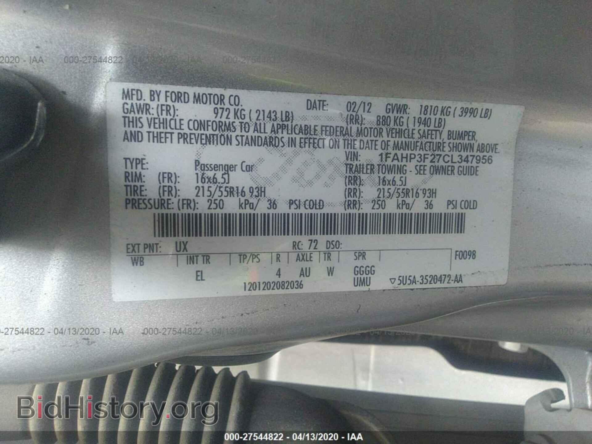2012 FORD FOCUS - VIN: 1FAHP3F27CL347956 - Photo 9