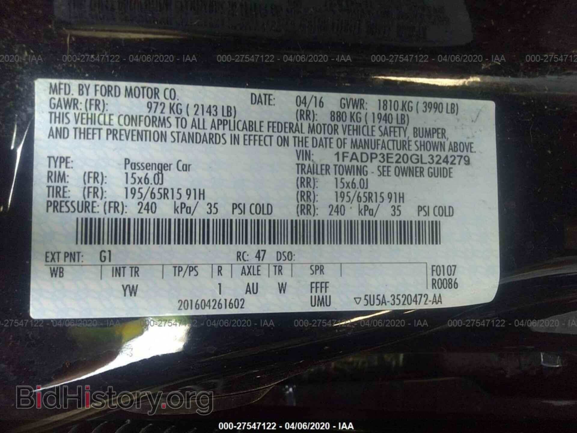 2016 FORD FOCUS - VIN: 1FADP3E20GL324279 - Photo 9
