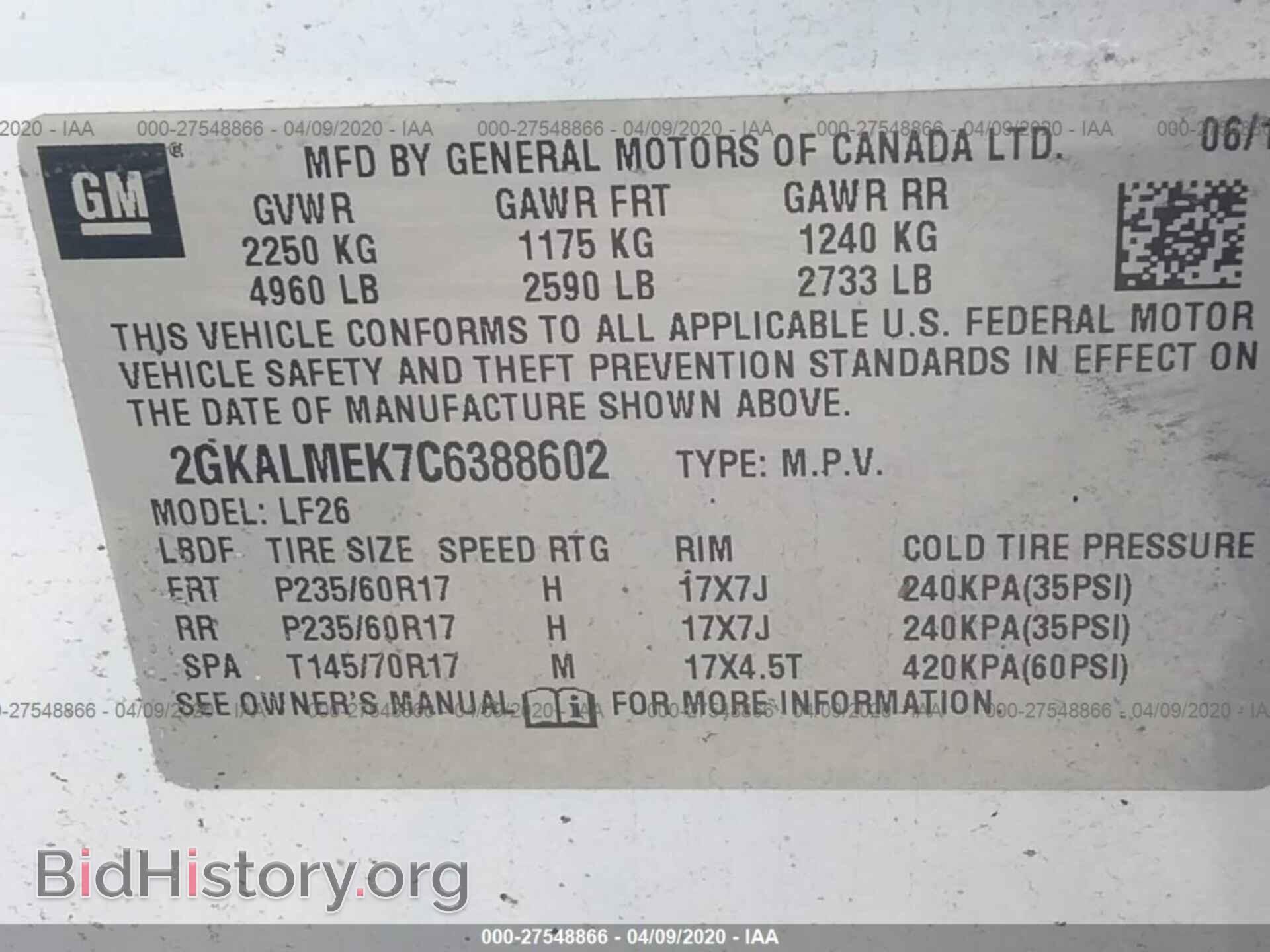 2012 GMC TERRAIN - VIN: 2GKALMEK7C6388602 - Photo 9