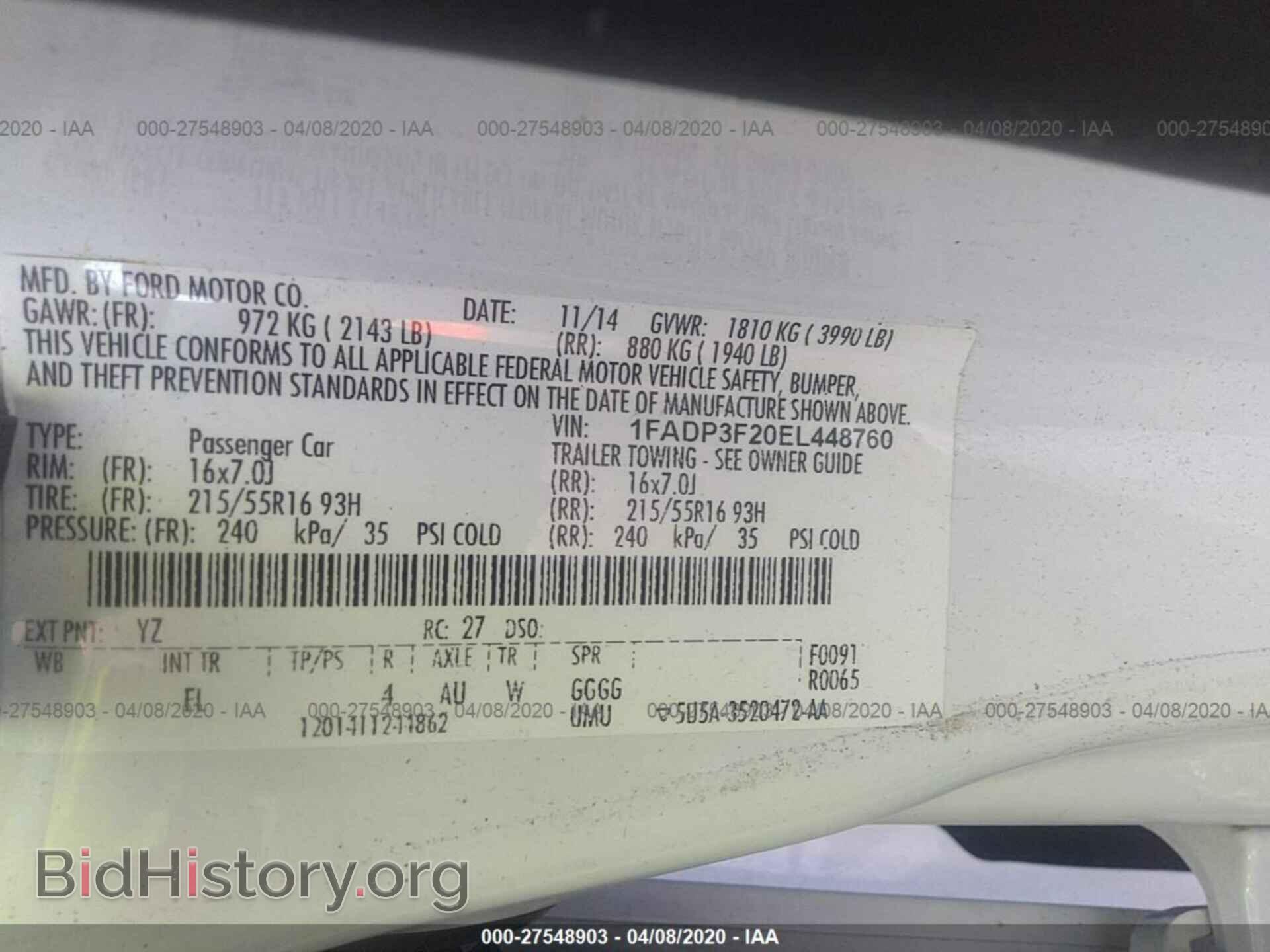 2014 FORD FOCUS - VIN: 1FADP3F20EL448760 - Photo 9