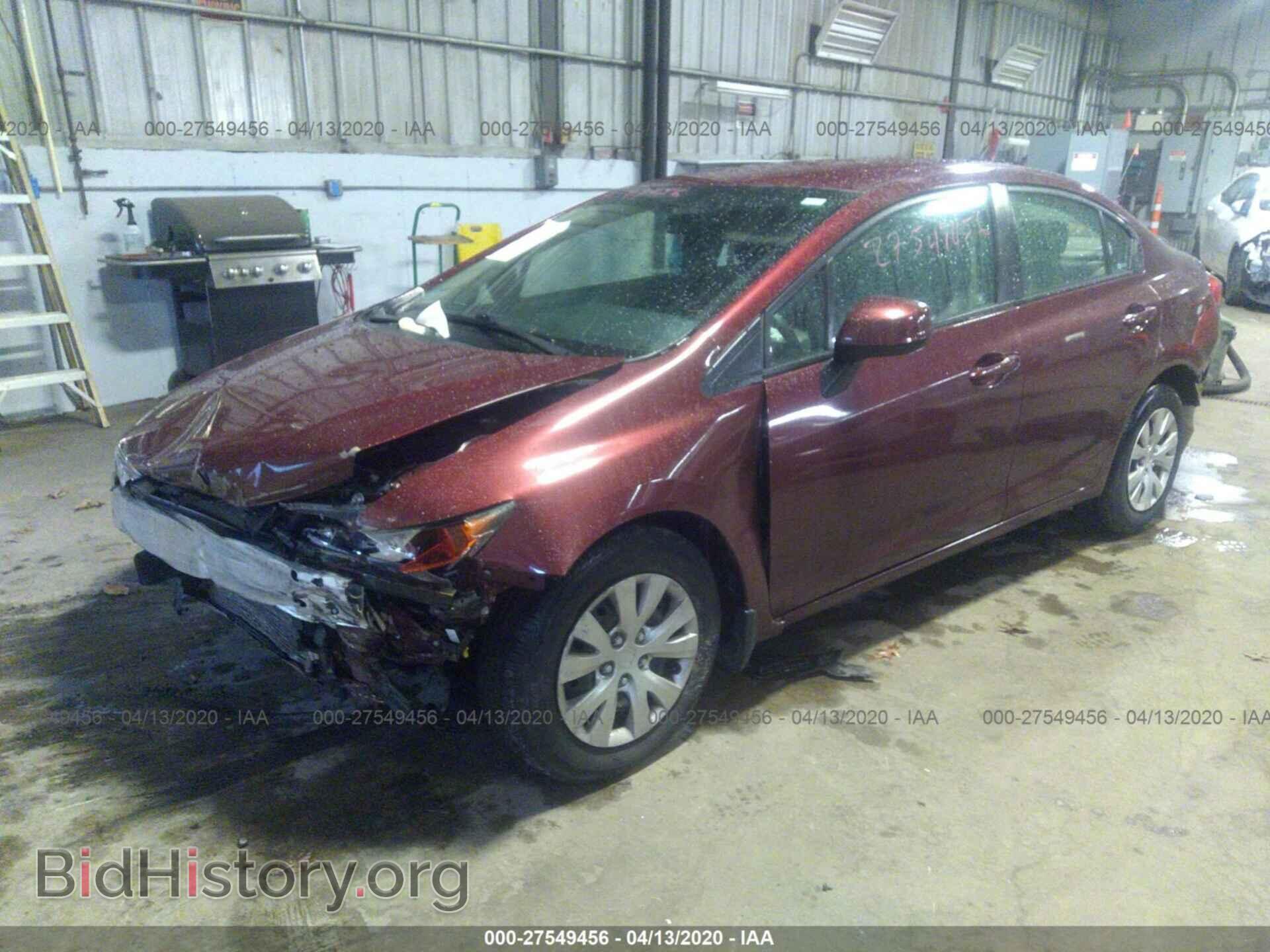 2012 HONDA CIVIC - VIN: 2HGFB2F54CH575271 - Фото 2