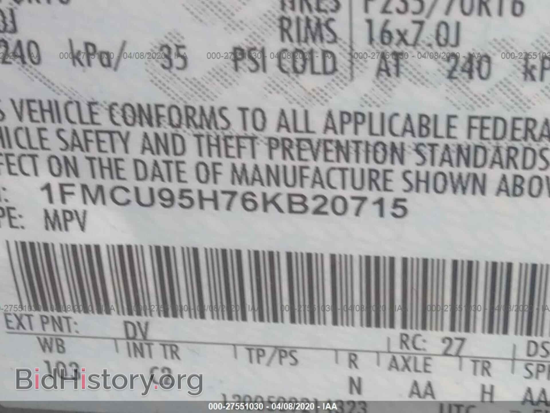 2006 FORD ESCAPE - VIN: 1FMCU95H76KB20715 - Фото 9