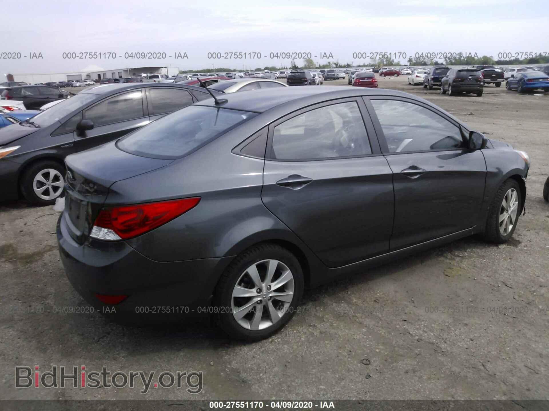 2013 HYUNDAI ACCENT - VIN: KMHCU4AE3DU289582 - Фото 4