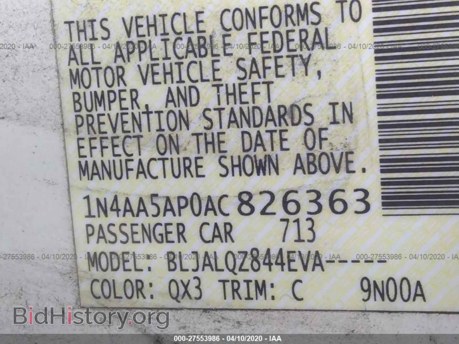 2010 NISSAN MAXIMA - VIN: 1N4AA5AP0AC826363 - Фото 9